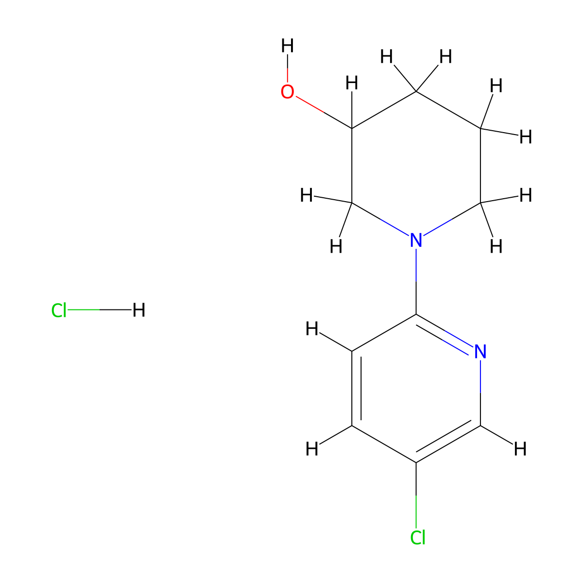 1-(5-Chloropyridin-2-yl)piperidin-3-ol hydrochloride molecular structure, CAS 2034552-05-9