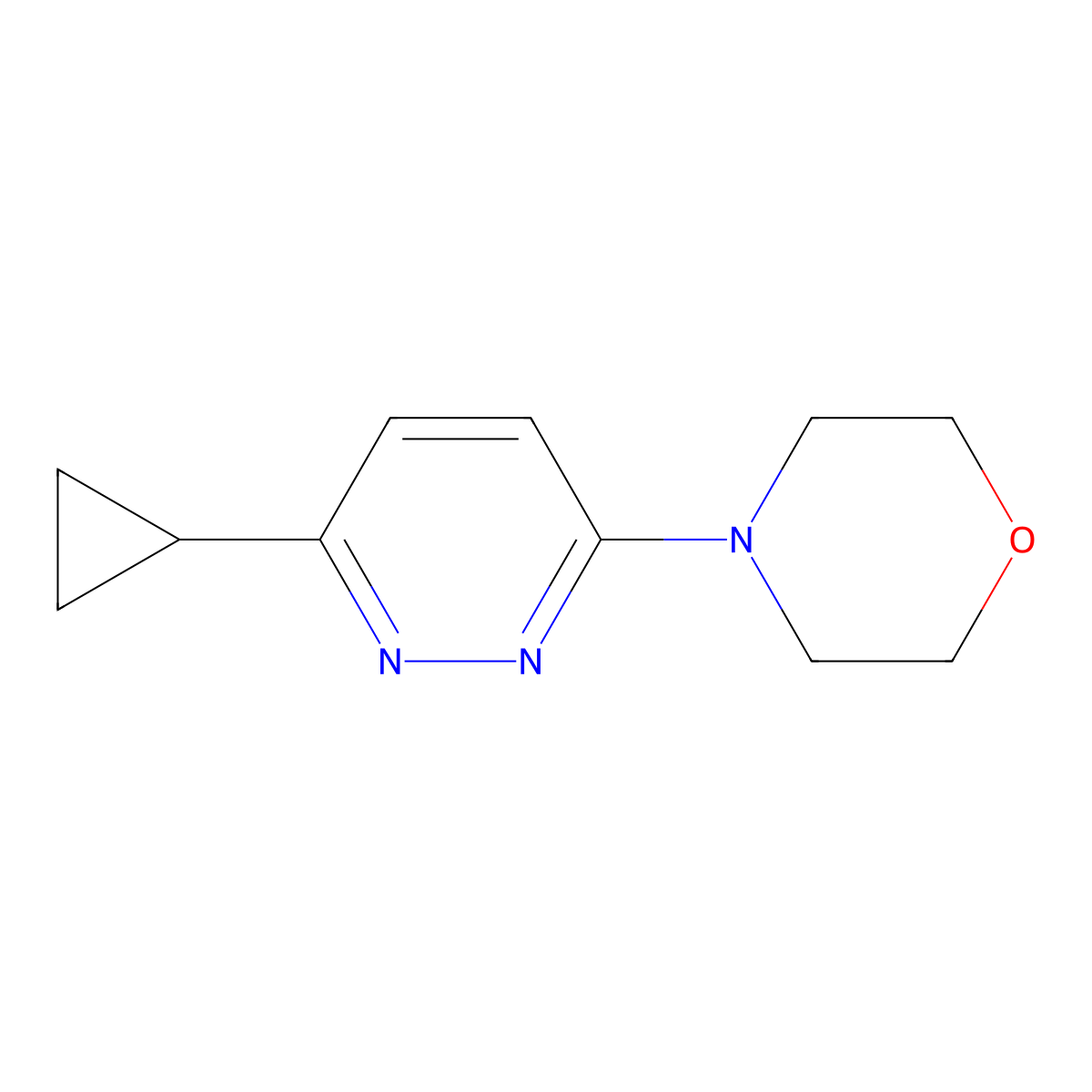 4-(6-Cyclopropylpyridazin-3-yl)morpholine molecular structure, CAS 2034552-20-8