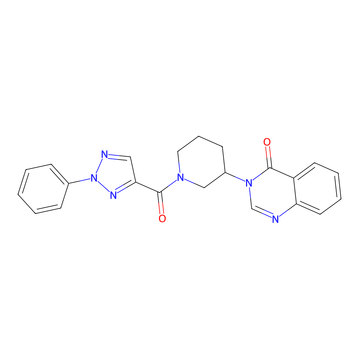 3-(1-(2-phenyl-2H-1,2,3-triazole-4-carbonyl)piperidin-3-yl)quinazolin-4(3H)-one molecular structure, CAS 2034552-38-8