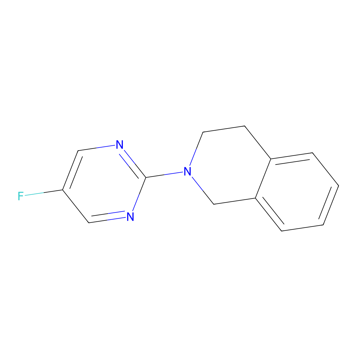 2-(5-Fluoropyrimidin-2-yl)-1,2,3,4-tetrahydroisoquinoline molecular structure, CAS 2034552-41-3
