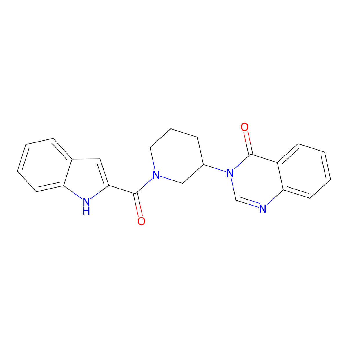 3-(1-(1H-indole-2-carbonyl)piperidin-3-yl)quinazolin-4(3H)-one molecular structure, CAS 2034552-43-5