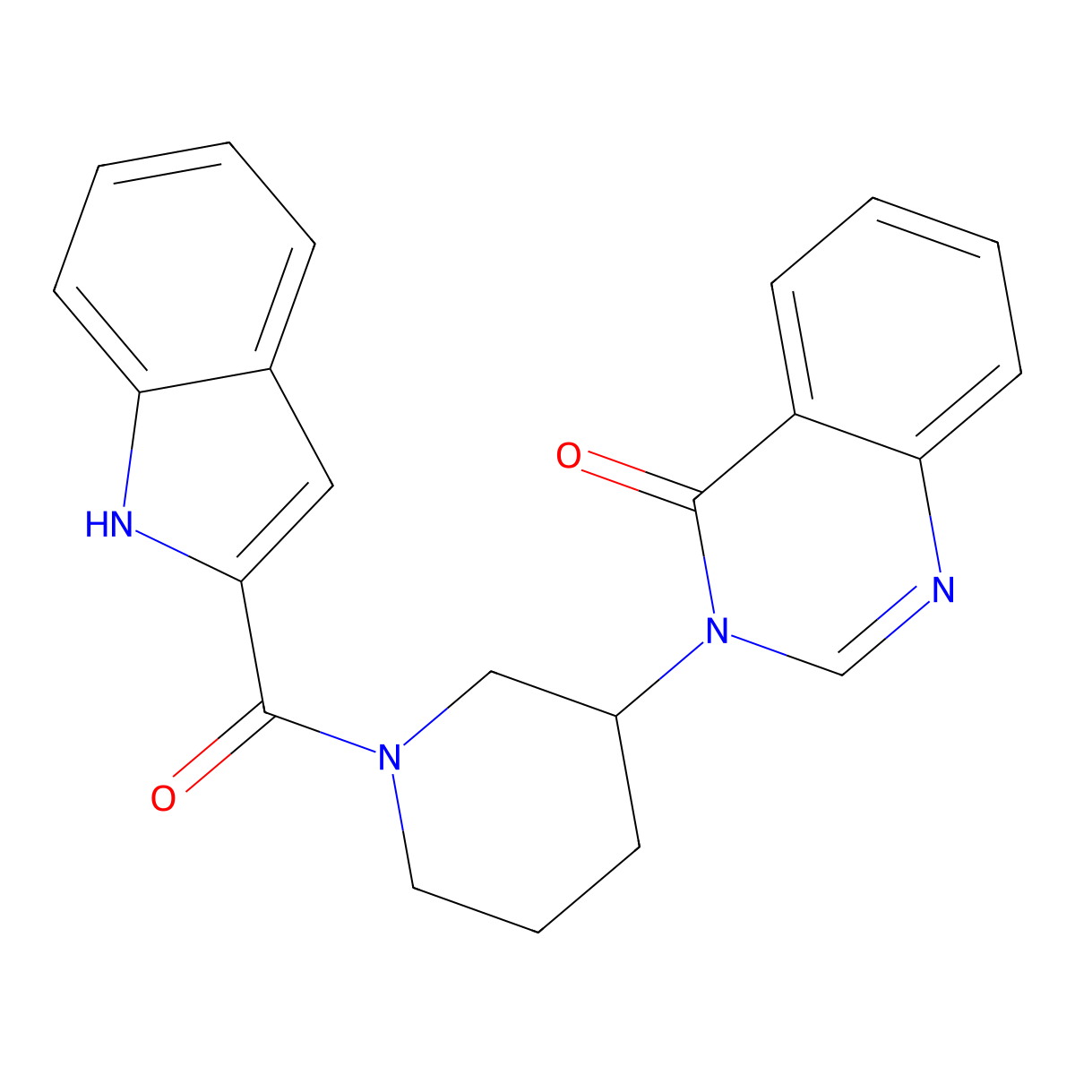 3-(1-(1H-indole-2-carbonyl)piperidin-3-yl)quinazolin-4(3H)-one molecular structure, CAS 2034552-43-5
