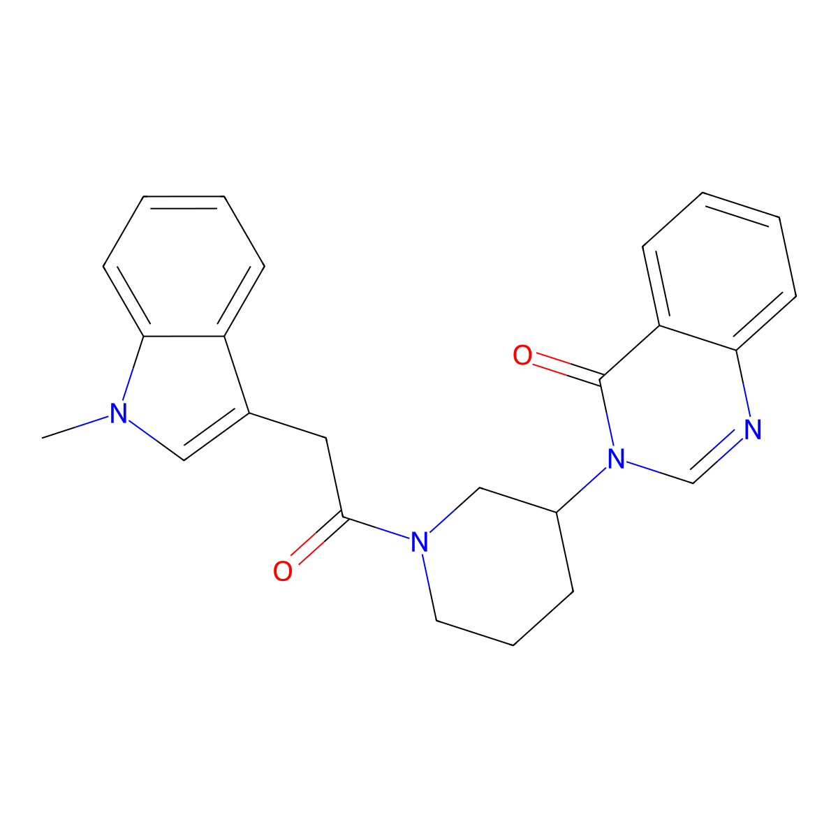 3-(1-(2-(1-methyl-1H-indol-3-yl)acetyl)piperidin-3-yl)quinazolin-4(3H)-one molecular structure, CAS 2034552-49-1
