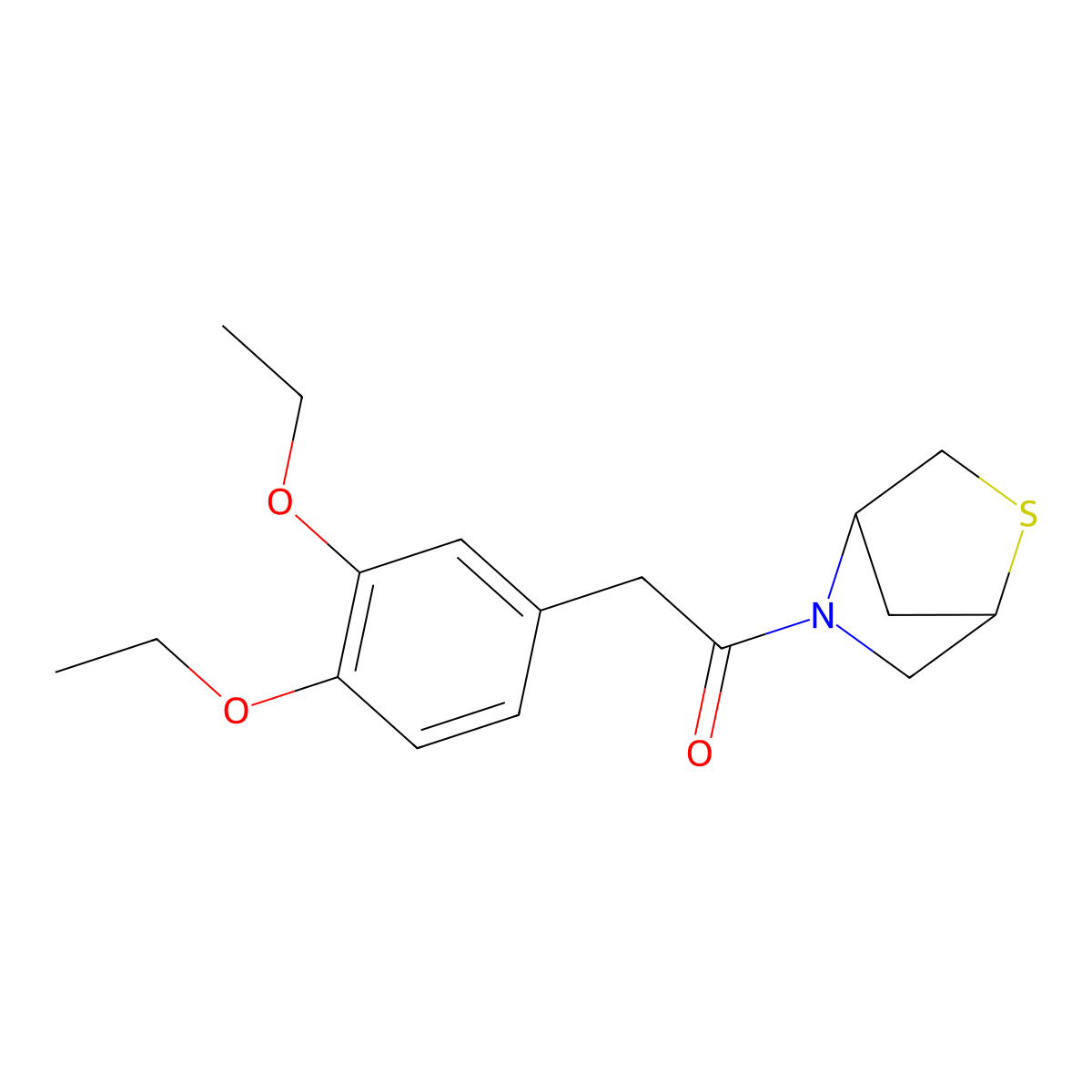 1-(2-Thia-5-azabicyclo[2.2.1]heptan-5-yl)-2-(3,4-diethoxyphenyl)ethanone molecular structure, CAS 2034552-97-9