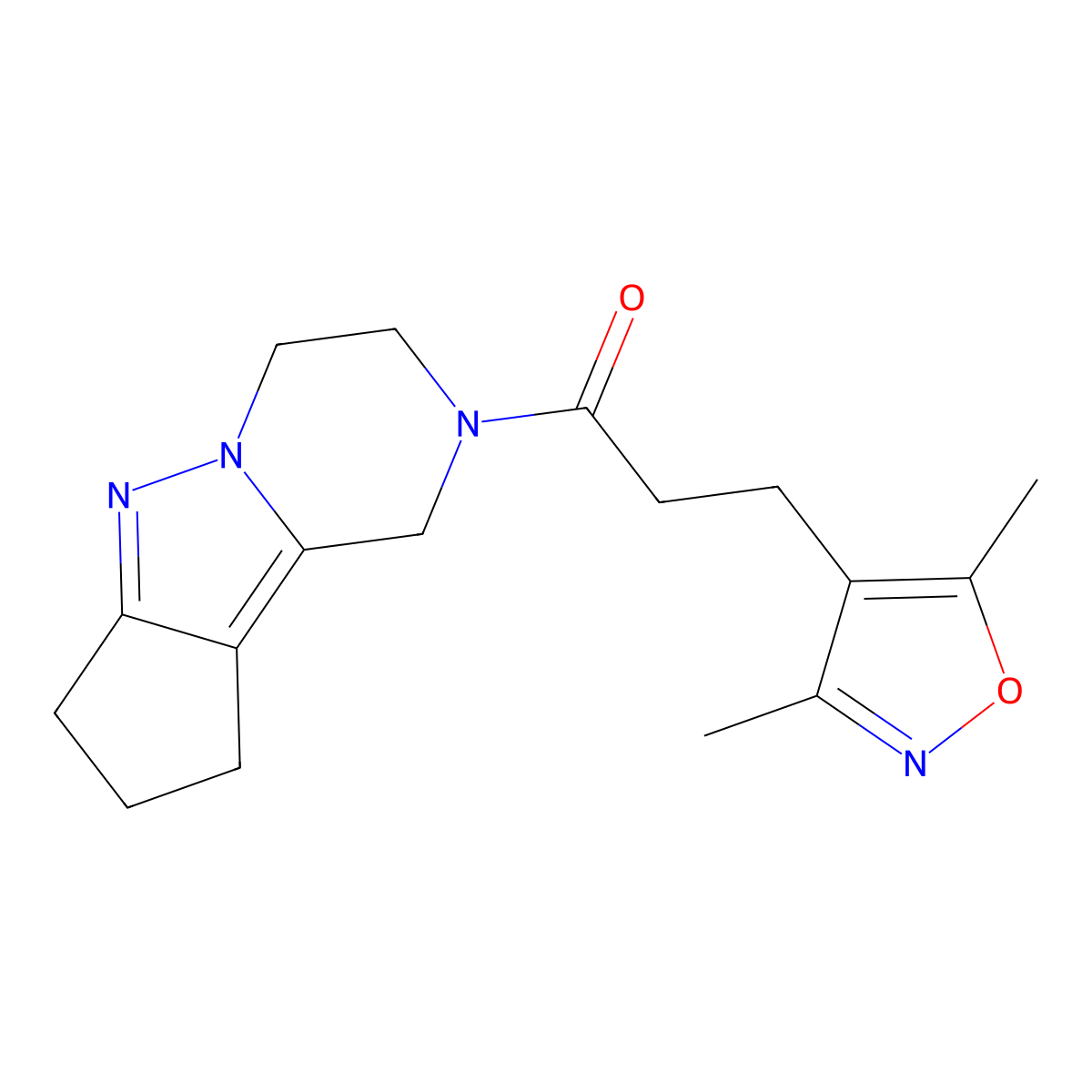 3-(3,5-Dimethyl-1,2-oxazol-4-yl)-1-{7,8,11-triazatricyclo[6.4.0.0^{2,6}]dodeca-1,6-dien-11-yl}propan-1-one molecular structure, CAS 2034553-48-3