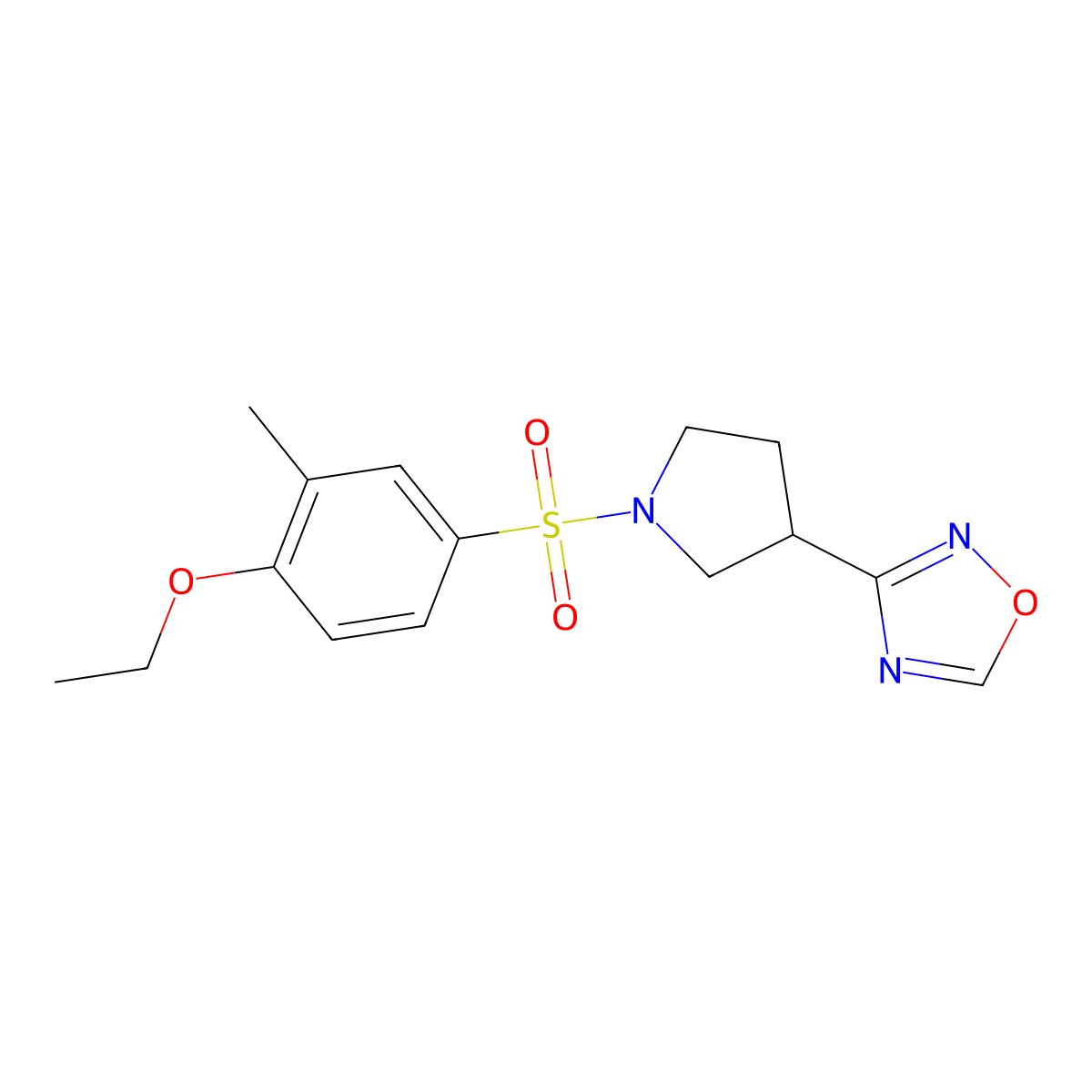 3-(1-((4-Ethoxy-3-methylphenyl)sulfonyl)pyrrolidin-3-yl)-1,2,4-oxadiazole molecular structure, CAS 2034553-49-4