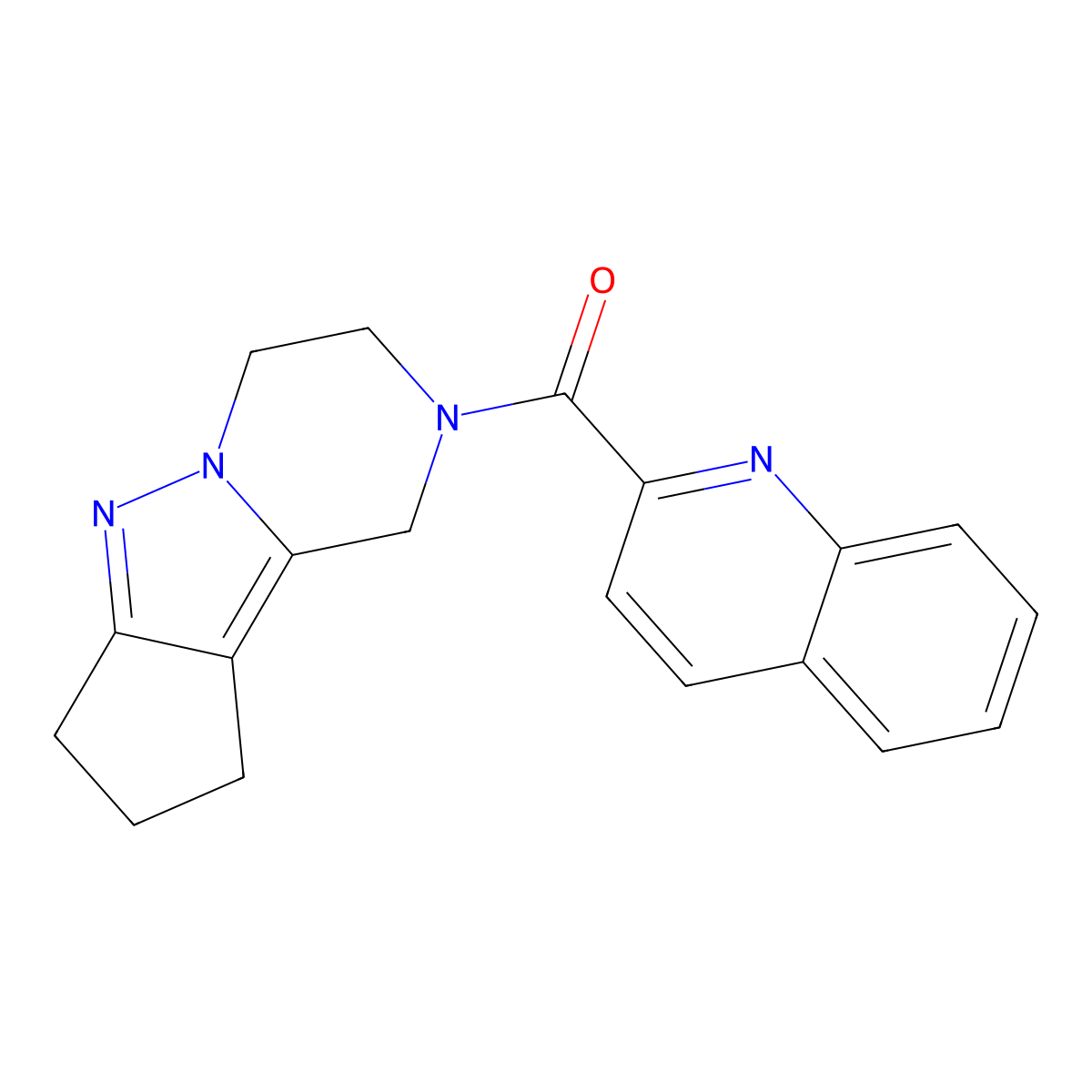 11-(Quinoline-2-carbonyl)-7,8,11-triazatricyclo[6.4.0.0^{2,6}]dodeca-1,6-diene molecular structure, CAS 2034553-56-3