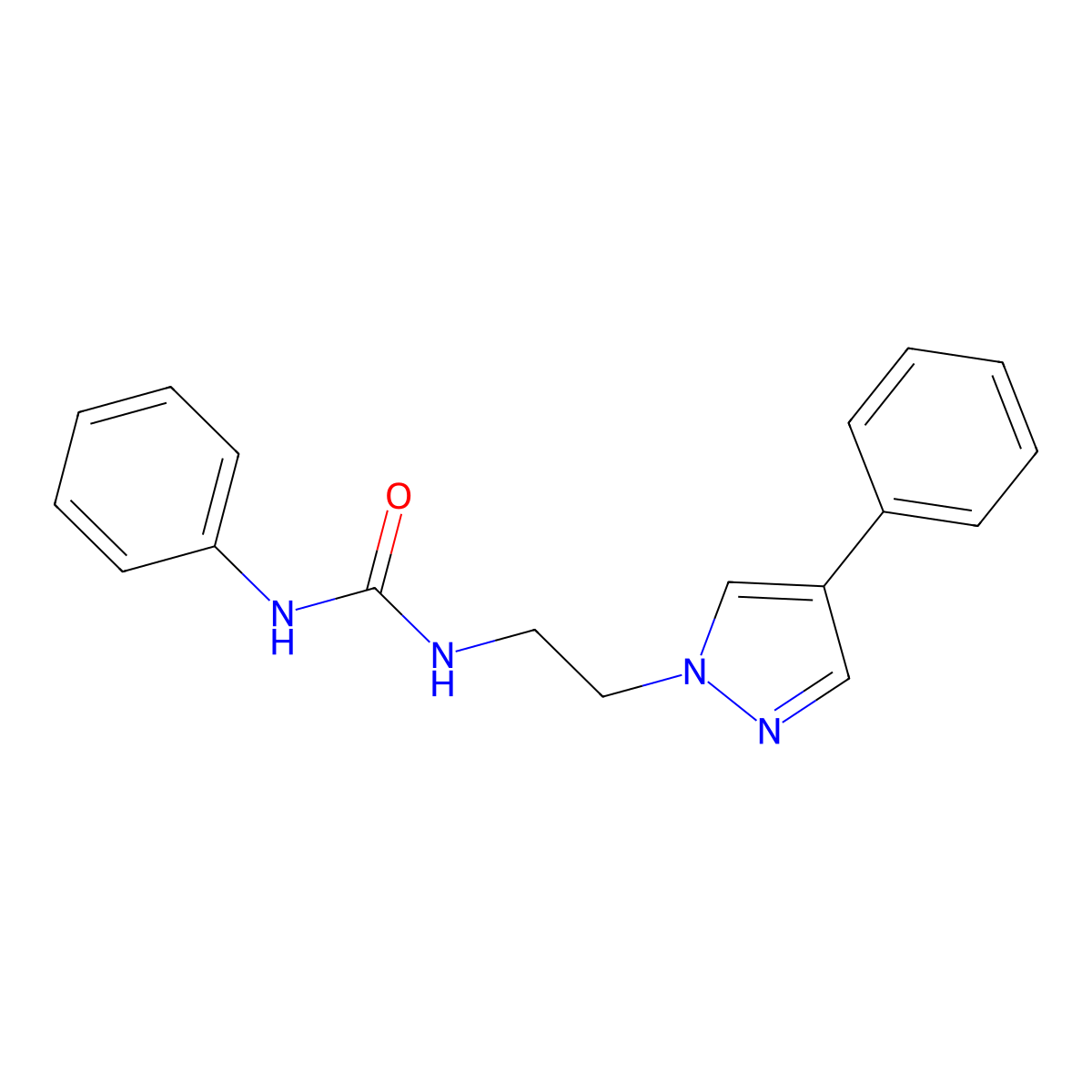 1-phenyl-3-(2-(4-phenyl-1H-pyrazol-1-yl)ethyl)urea molecular structure, CAS 2034553-81-4