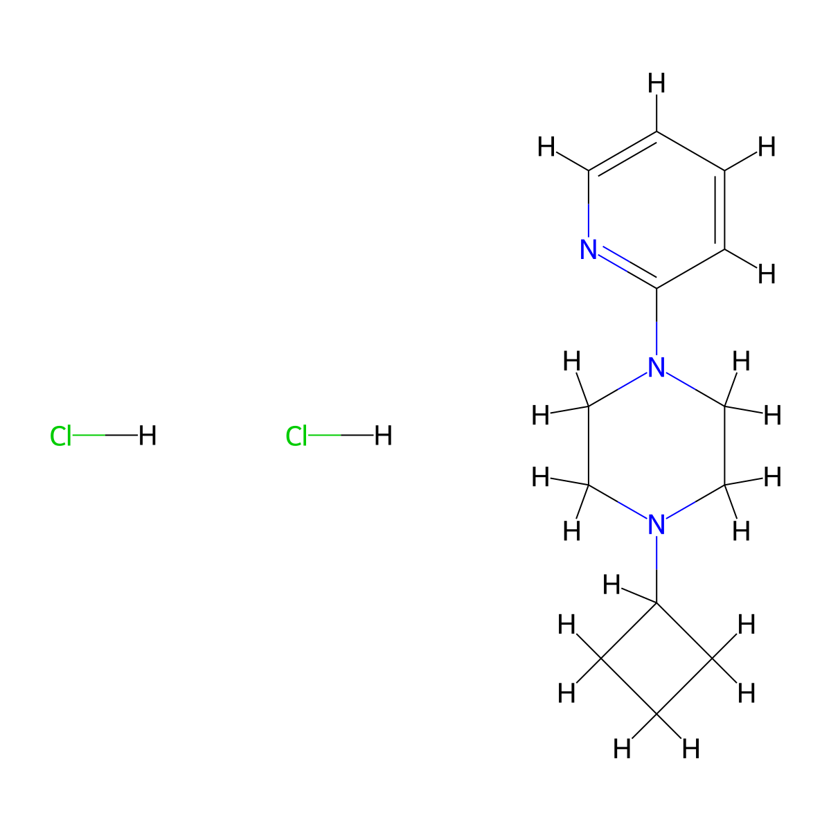 1-Cyclobutyl-4-(pyridin-2-yl)piperazine dihydrochloride molecular structure, CAS 2034554-04-4