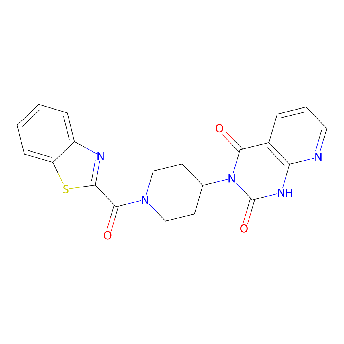 3-(1-(benzo[d]thiazole-2-carbonyl)piperidin-4-yl)pyrido[2,3-d]pyrimidine-2,4(1H,3H)-dione molecular structure, CAS 2034554-13-5