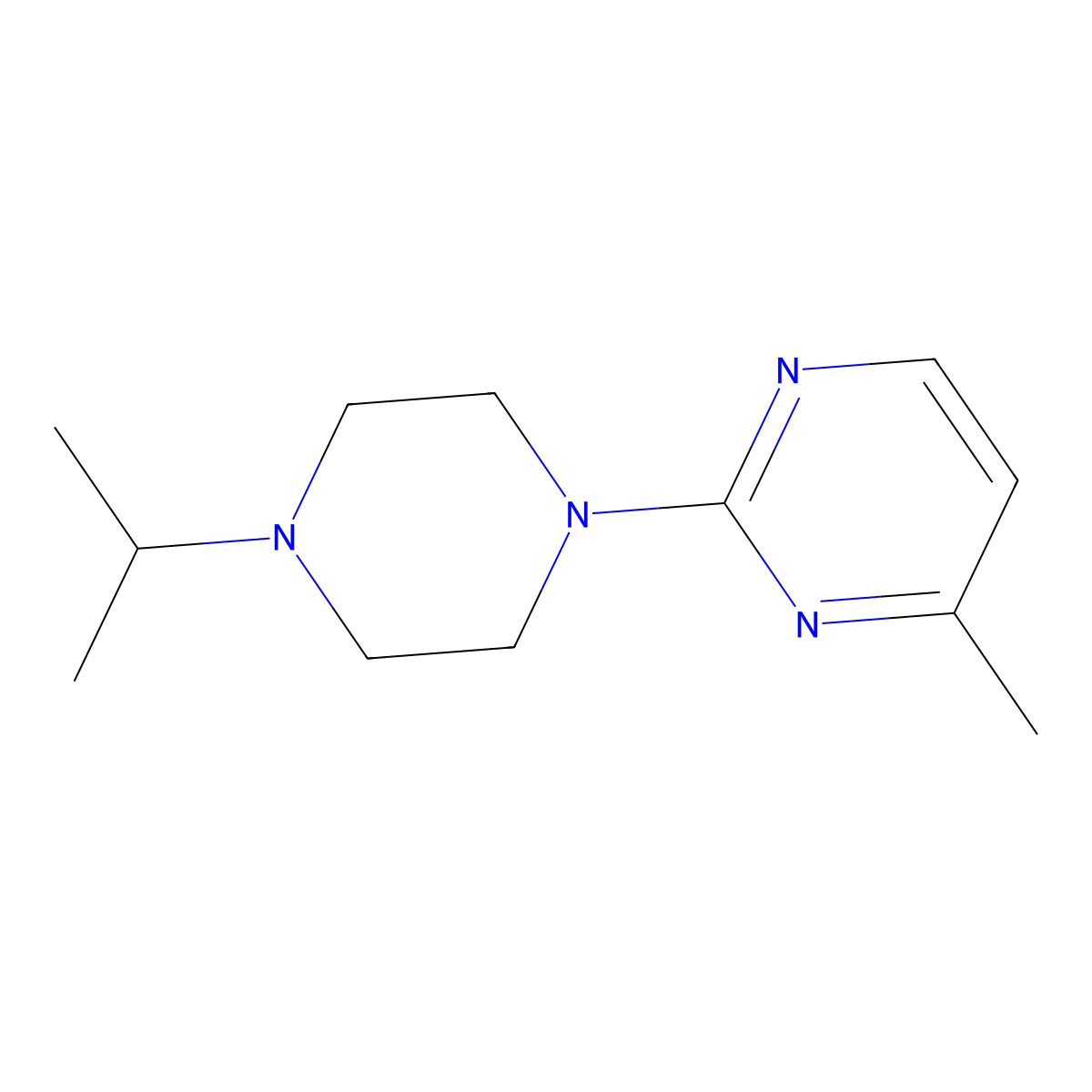 2-(4-Isopropylpiperazin-1-yl)-4-methylpyrimidine molecular structure, CAS 2034554-40-8