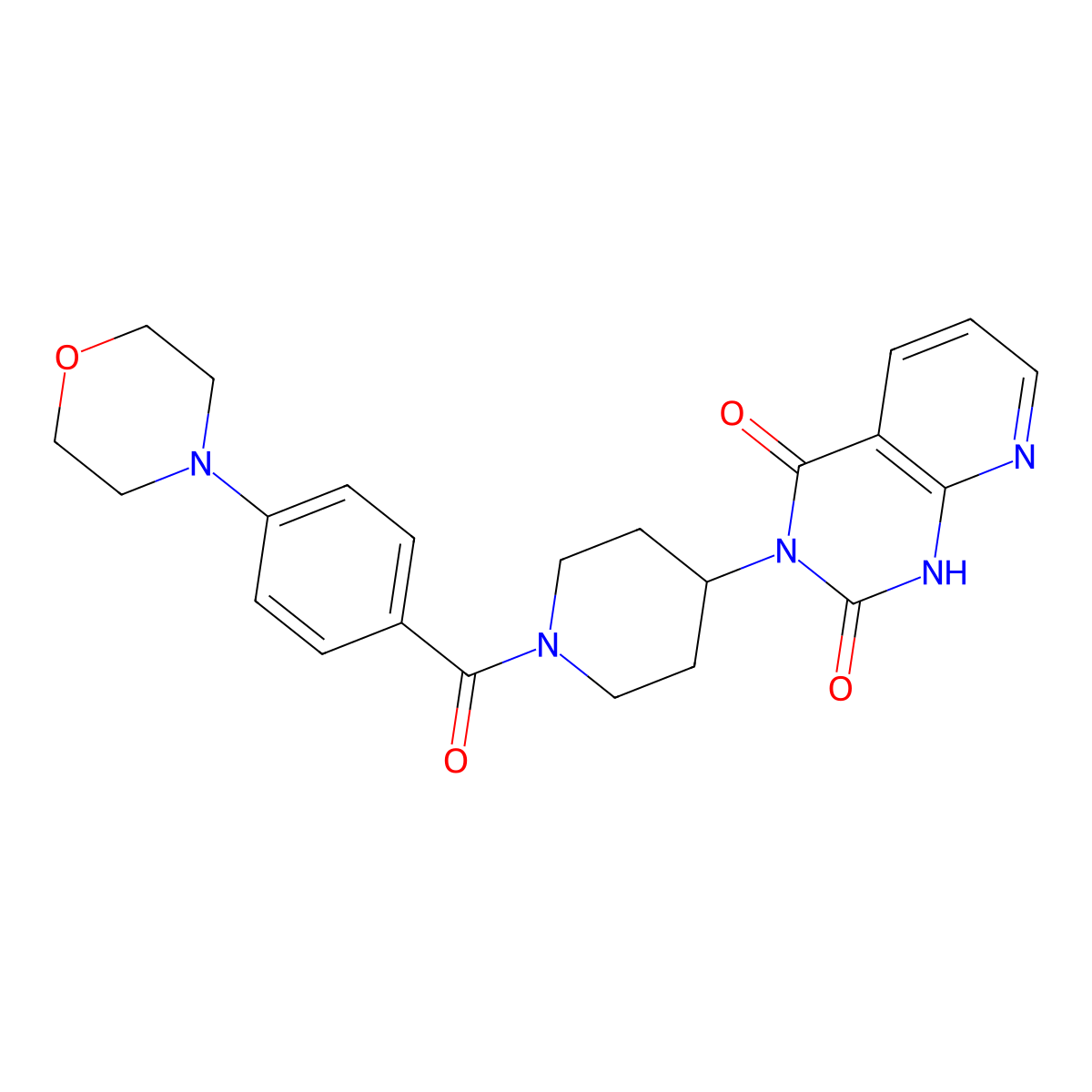 3-(1-(4-morpholinobenzoyl)piperidin-4-yl)pyrido[2,3-d]pyrimidine-2,4(1H,3H)-dione molecular structure, CAS 2034554-53-3