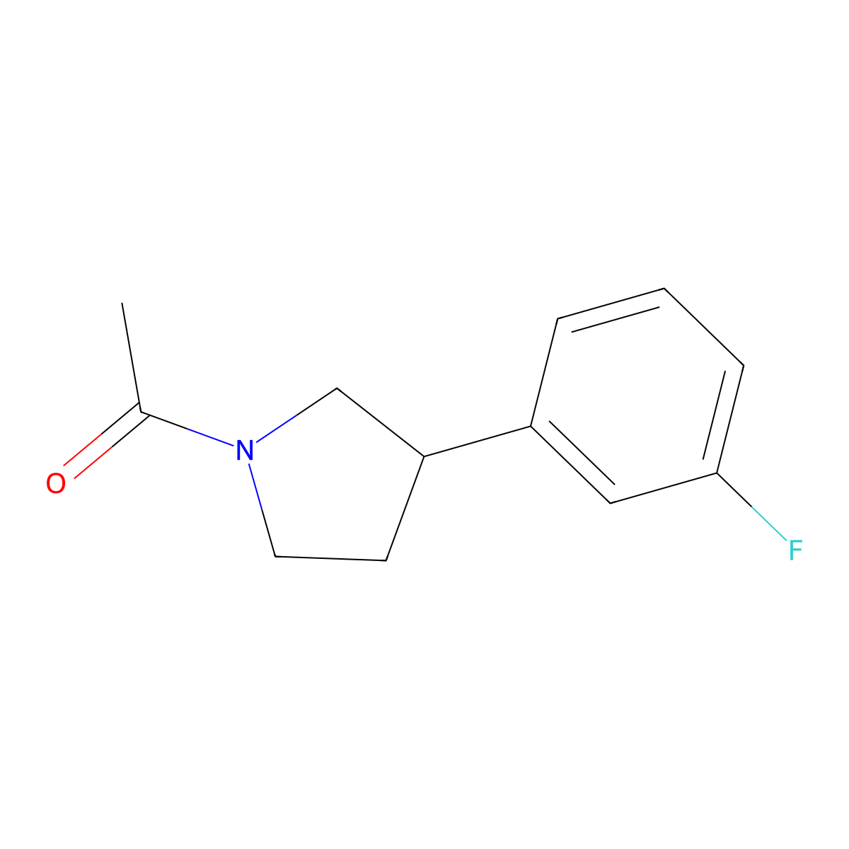1-(3-(3-Fluorophenyl)pyrrolidin-1-yl)ethanone molecular structure, CAS 2034554-61-3