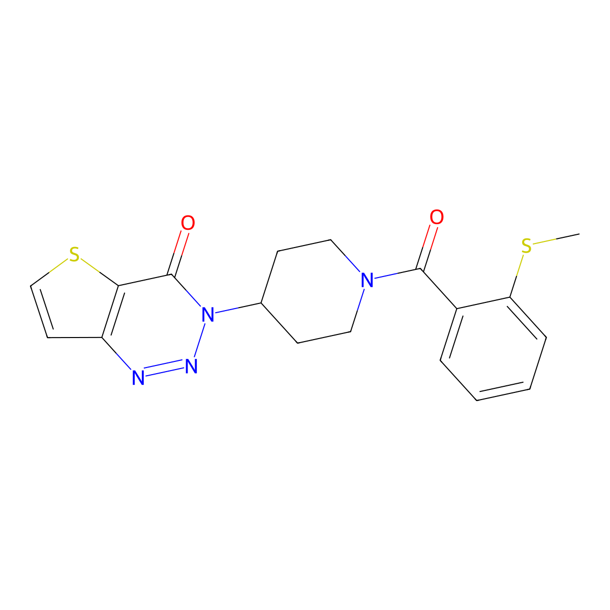 3-(1-(2-(methylthio)benzoyl)piperidin-4-yl)thieno[3,2-d][1,2,3]triazin-4(3H)-one molecular structure, CAS 2034554-62-4