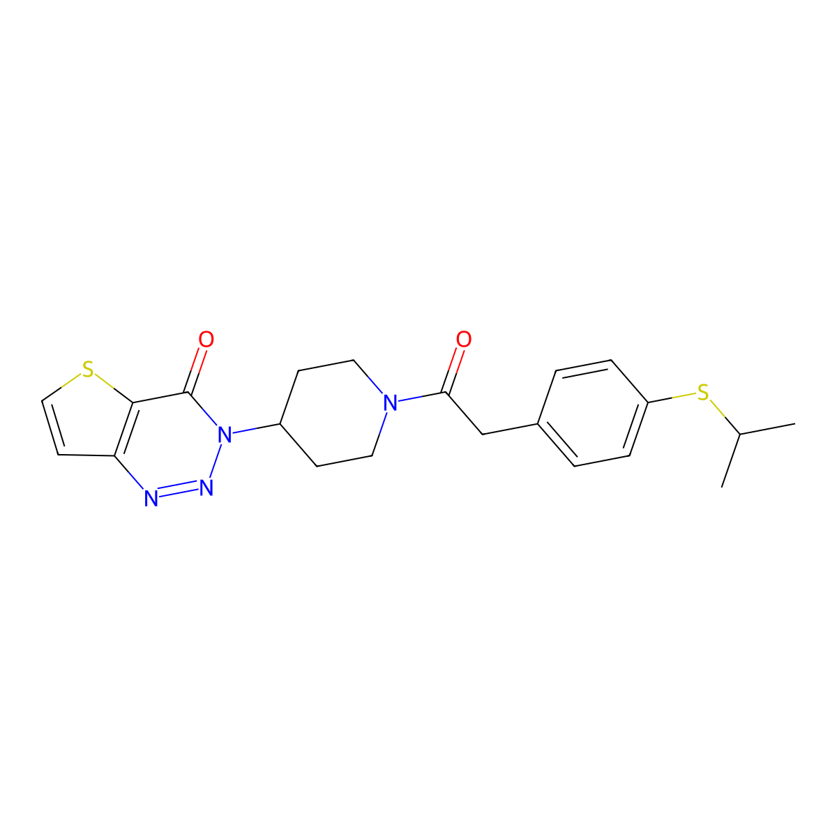 3-(1-(2-(4-(isopropylthio)phenyl)acetyl)piperidin-4-yl)thieno[3,2-d][1,2,3]triazin-4(3H)-one molecular structure, CAS 2034554-83-9