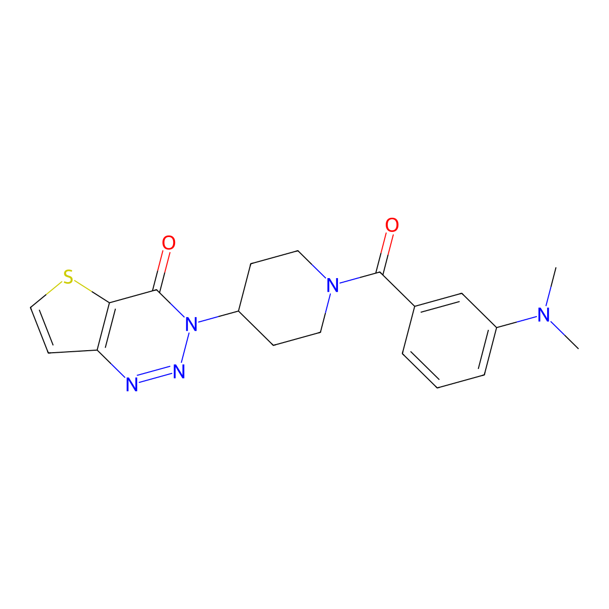 3-(1-(3-(dimethylamino)benzoyl)piperidin-4-yl)thieno[3,2-d][1,2,3]triazin-4(3H)-one molecular structure, CAS 2034554-90-8