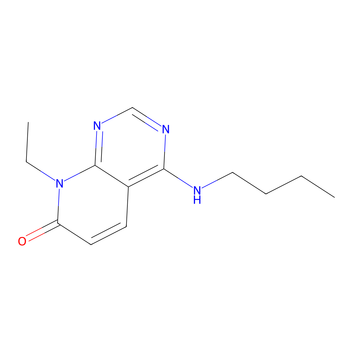 4-(butylamino)-8-ethylpyrido[2,3-d]pyrimidin-7(8H)-one molecular structure, CAS 2034555-39-8