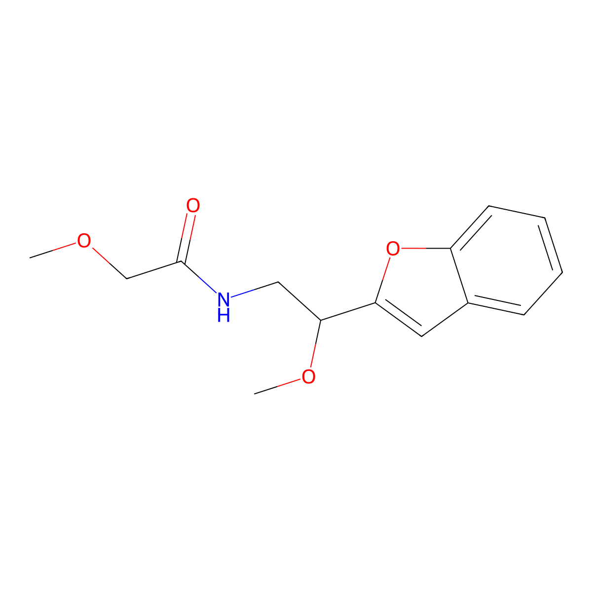 N-(2-(benzofuran-2-yl)-2-methoxyethyl)-2-methoxyacetamide molecular structure, CAS 2034555-63-8