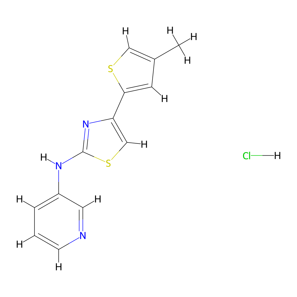 4-(4-methylthiophen-2-yl)-N-(pyridin-3-yl)thiazol-2-amine hydrochloride molecular structure, CAS 2034556-15-3