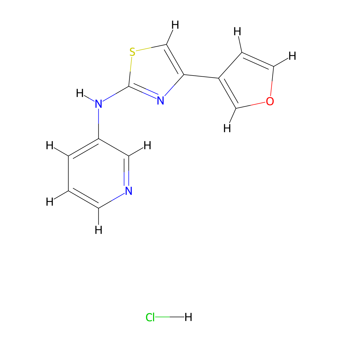 4-(furan-3-yl)-N-(pyridin-3-yl)thiazol-2-amine hydrochloride molecular structure, CAS 2034556-37-9