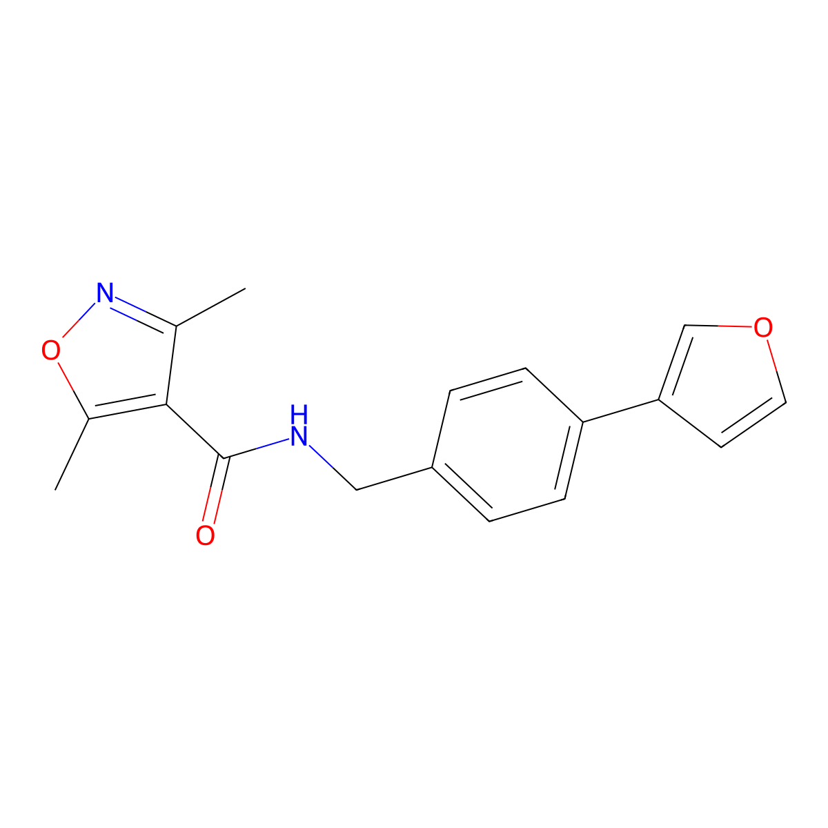 N-(4-(furan-3-yl)benzyl)-3,5-dimethylisoxazole-4-carboxamide molecular structure, CAS 2034556-40-4