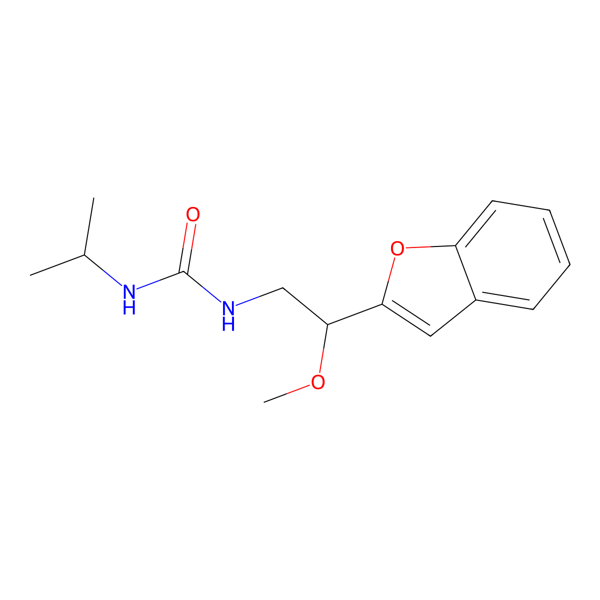1-(2-(Benzofuran-2-yl)-2-methoxyethyl)-3-isopropylurea molecular structure, CAS 2034557-00-9