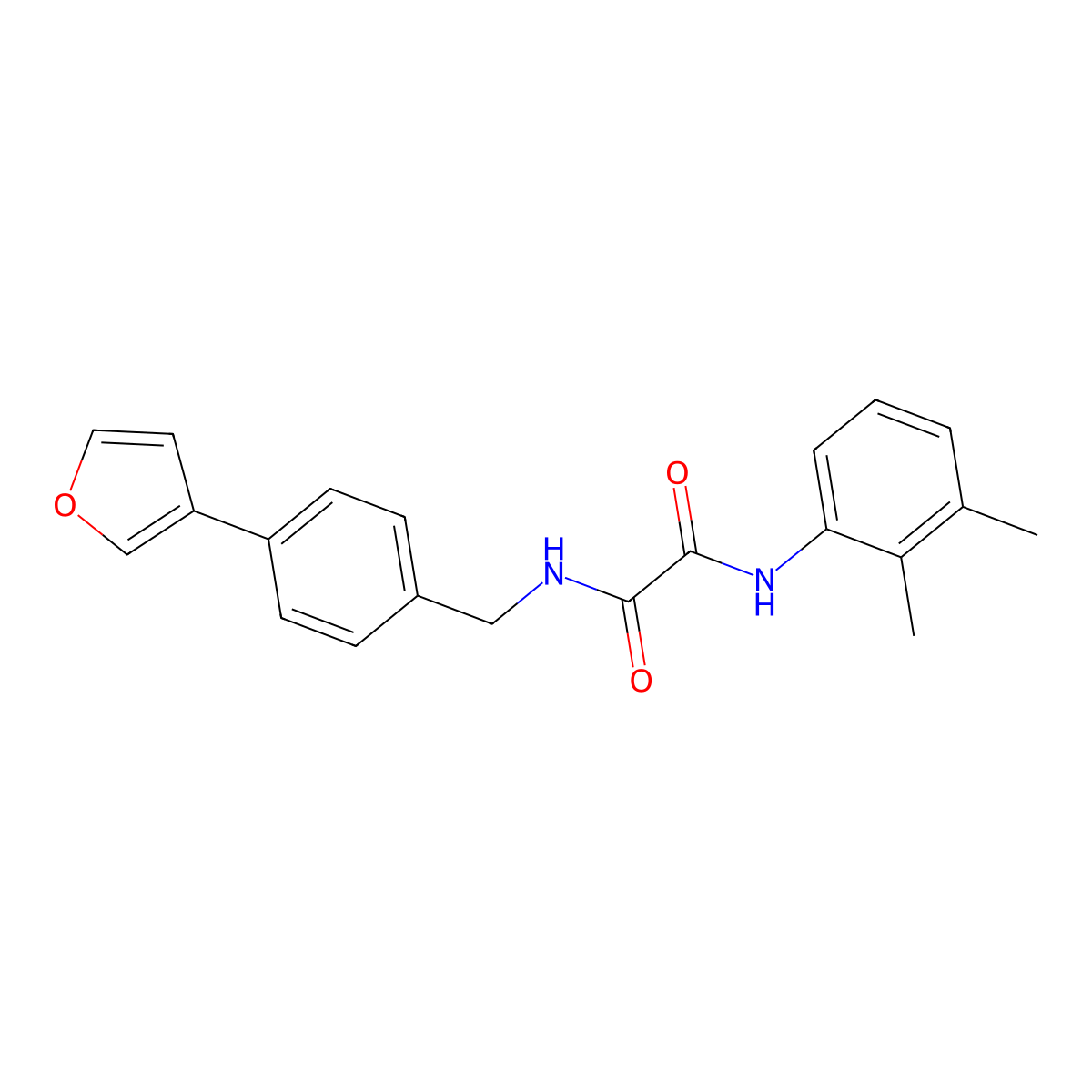 N1-(2,3-dimethylphenyl)-N2-(4-(furan-3-yl)benzyl)oxalamide molecular structure, CAS 2034557-70-3