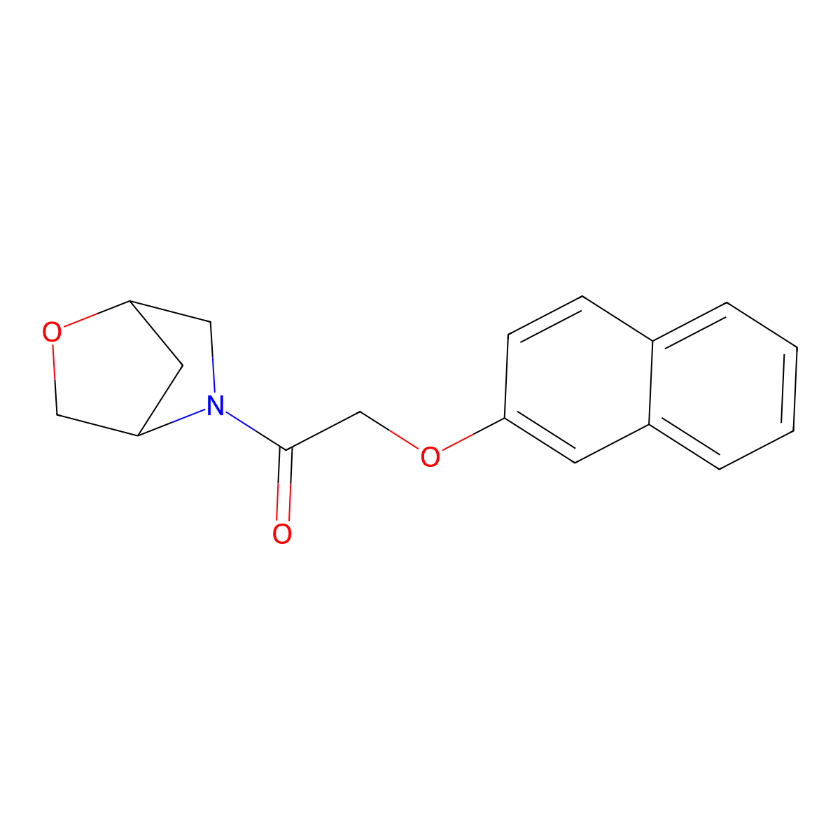 1-(2-Oxa-5-azabicyclo[2.2.1]heptan-5-yl)-2-(naphthalen-2-yloxy)ethanone molecular structure, CAS 2034557-94-1