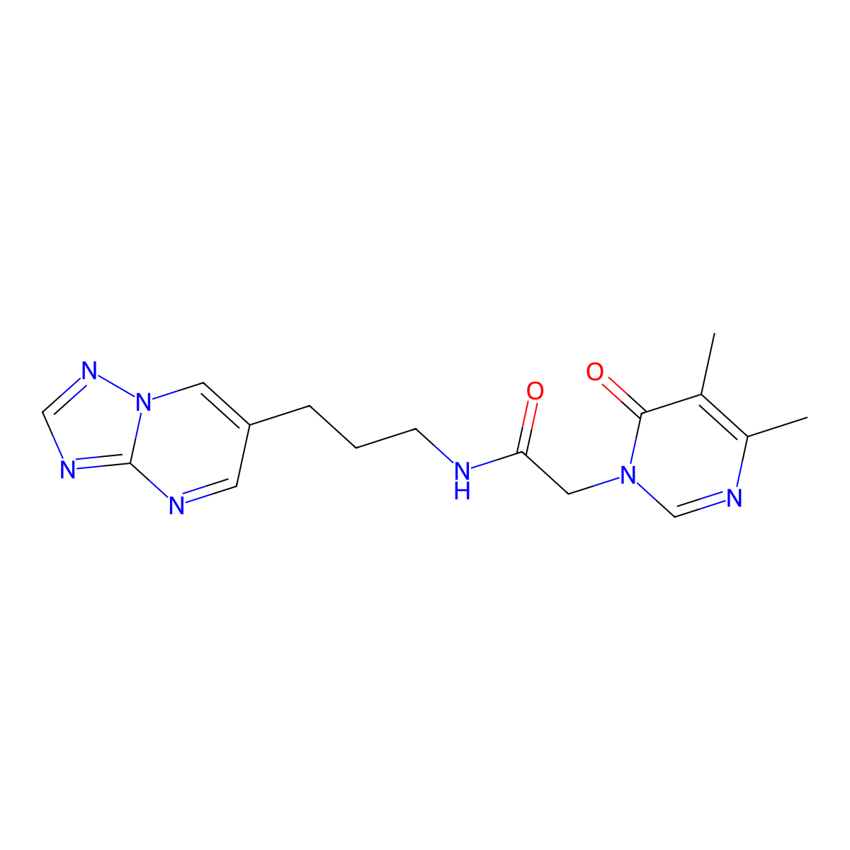 N-(3-([1,2,4]triazolo[1,5-a]pyrimidin-6-yl)propyl)-2-(4,5-dimethyl-6-oxopyrimidin-1(6H)-yl)acetamide molecular structure, CAS 2034558-35-3