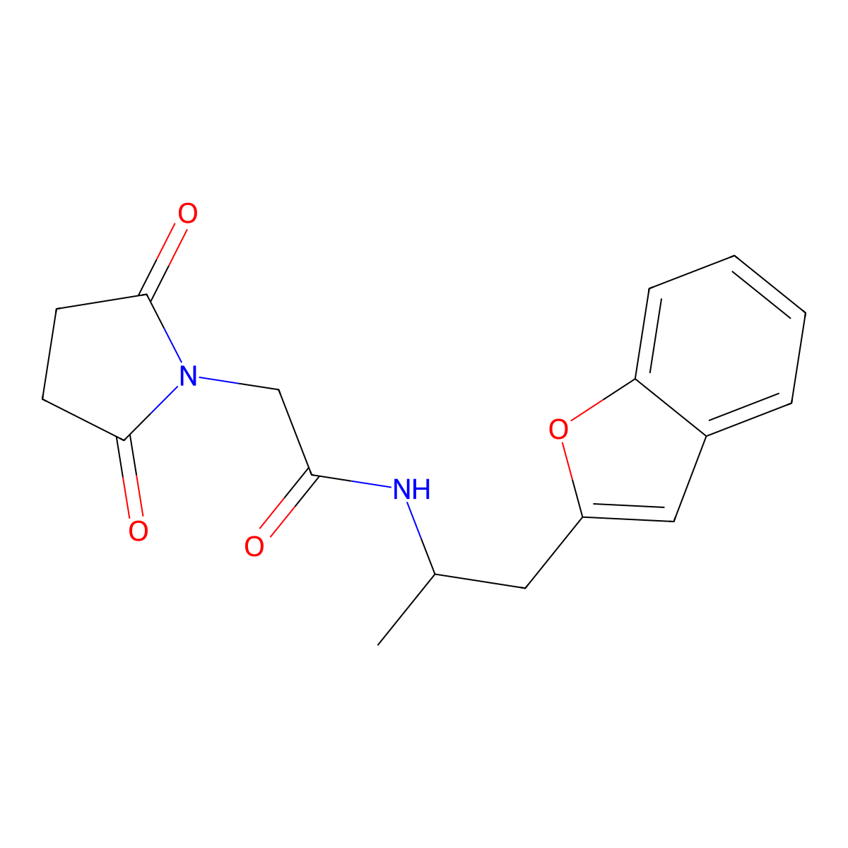 N-(1-(benzofuran-2-yl)propan-2-yl)-2-(2,5-dioxopyrrolidin-1-yl)acetamide molecular structure, CAS 2034558-52-4