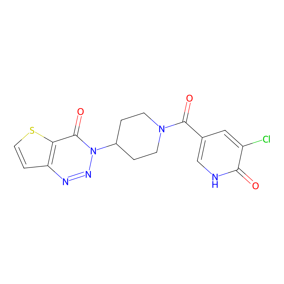 3-(1-(5-chloro-6-hydroxynicotinoyl)piperidin-4-yl)thieno[3,2-d][1,2,3]triazin-4(3H)-one molecular structure, CAS 2034558-62-6