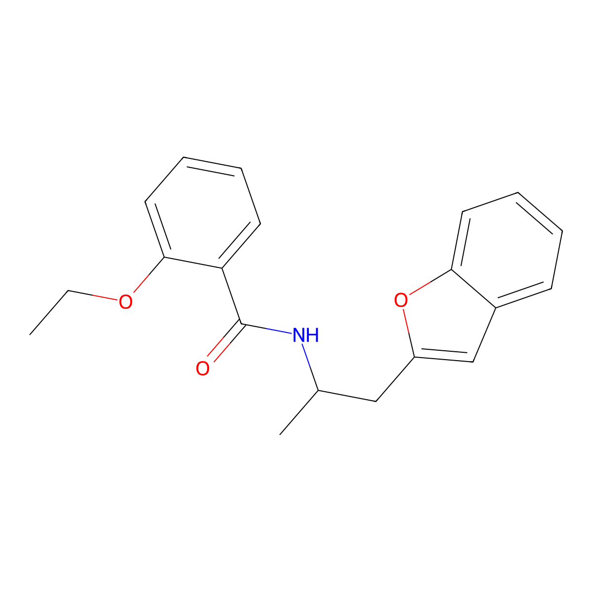 N-(1-(benzofuran-2-yl)propan-2-yl)-2-ethoxybenzamide molecular structure, CAS 2034558-64-8