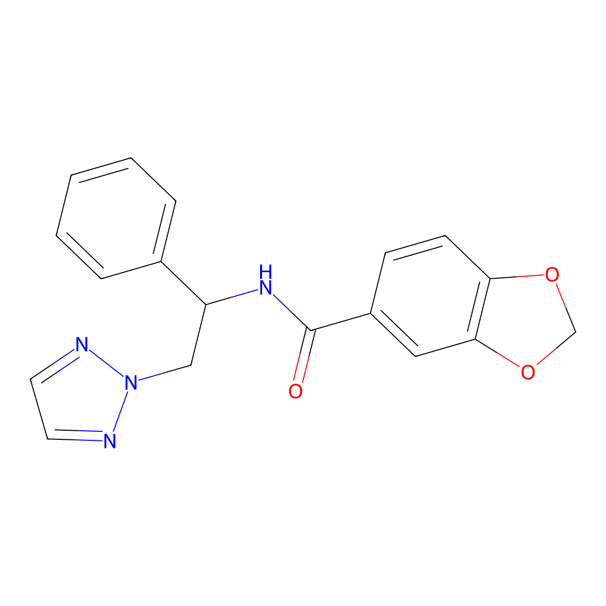 N-(1-phenyl-2-(2H-1,2,3-triazol-2-yl)ethyl)benzo[d][1,3]dioxole-5-carboxamide molecular structure, CAS 2034559-03-8