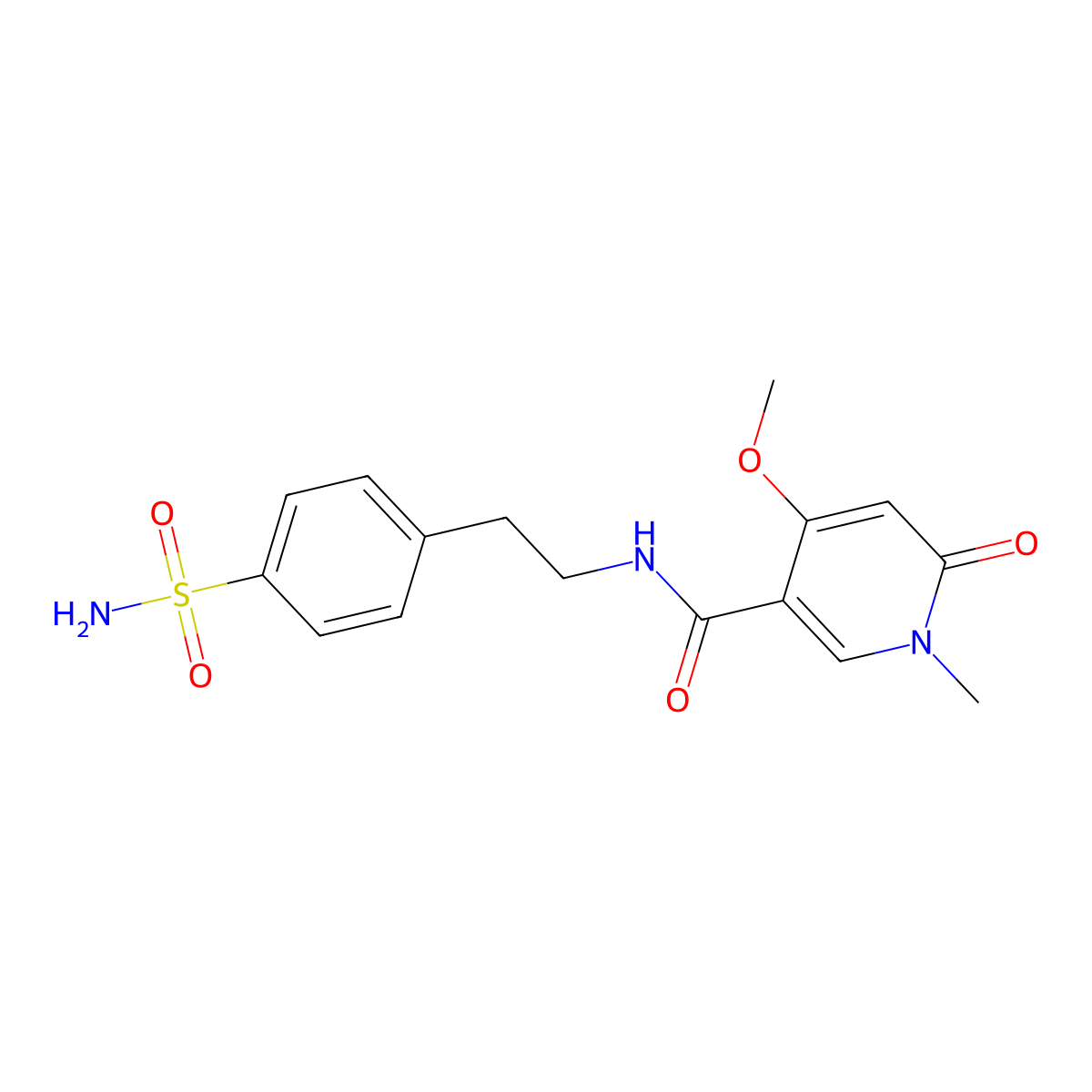 4-methoxy-1-methyl-6-oxo-N-(4-sulfamoylphenethyl)-1,6-dihydropyridine-3-carboxamide molecular structure, CAS 2034559-09-4