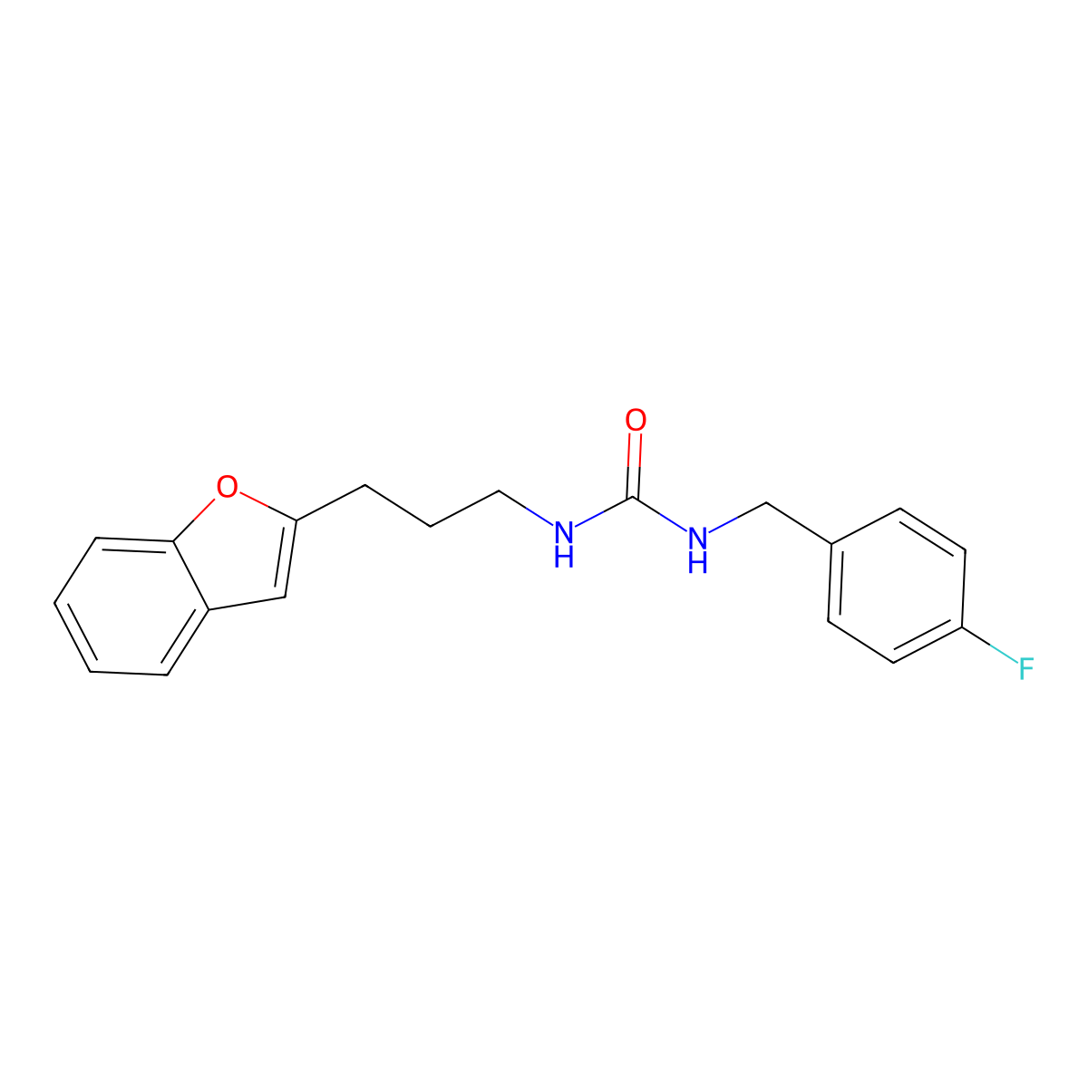 1-(3-(Benzofuran-2-yl)propyl)-3-(4-fluorobenzyl)urea molecular structure, CAS 2034559-14-1