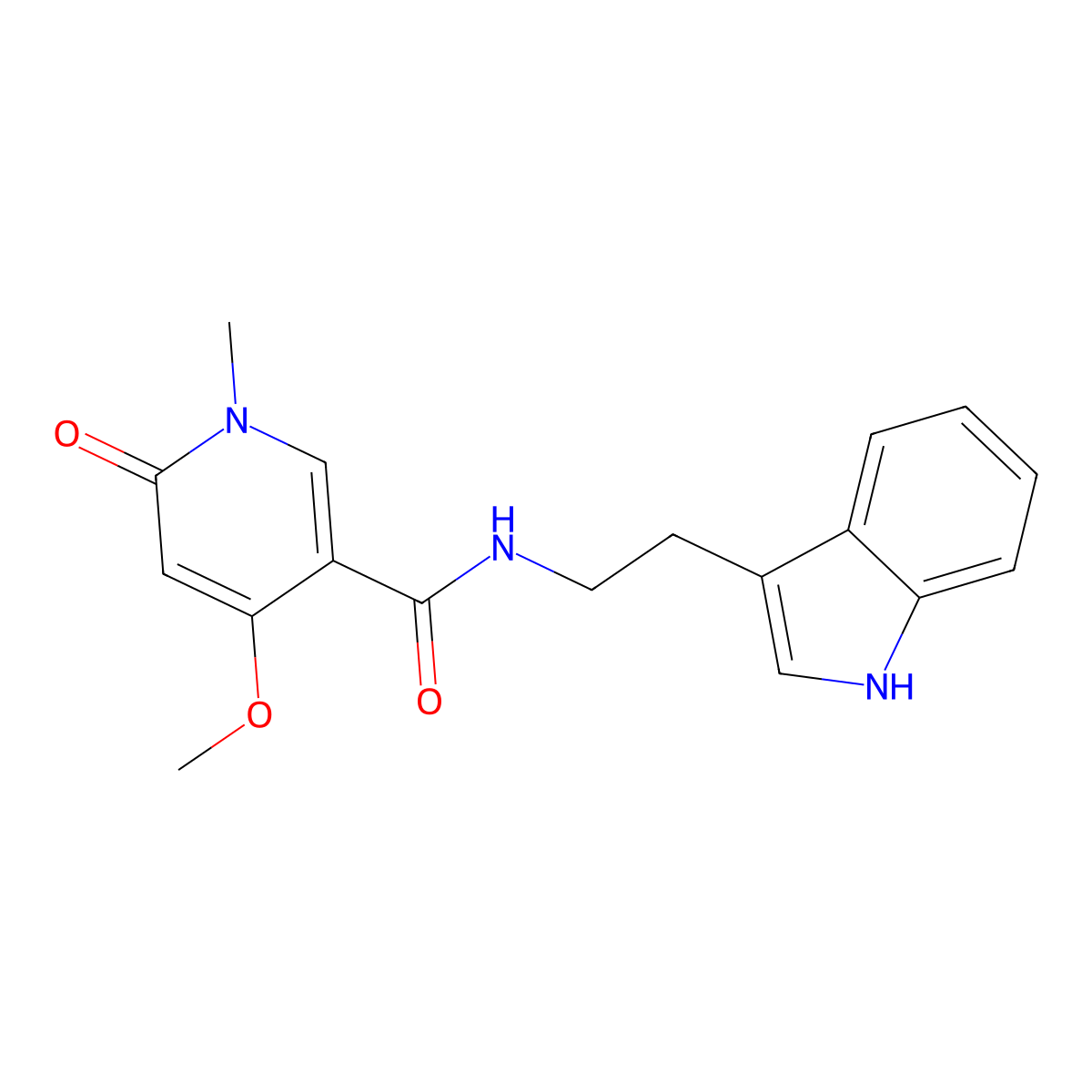 N-[2-(1H-indol-3-yl)ethyl]-4-methoxy-1-methyl-6-oxo-1,6-dihydropyridine-3-carboxamide molecular structure, CAS 2034559-27-6