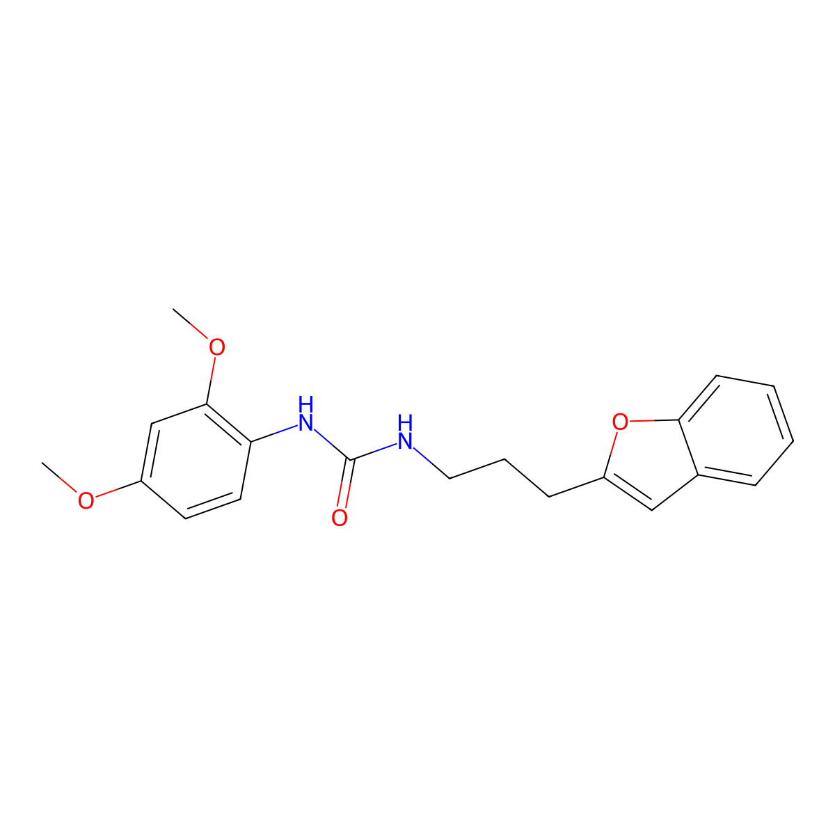 1-(3-(Benzofuran-2-yl)propyl)-3-(2,4-dimethoxyphenyl)urea molecular structure, CAS 2034559-31-2