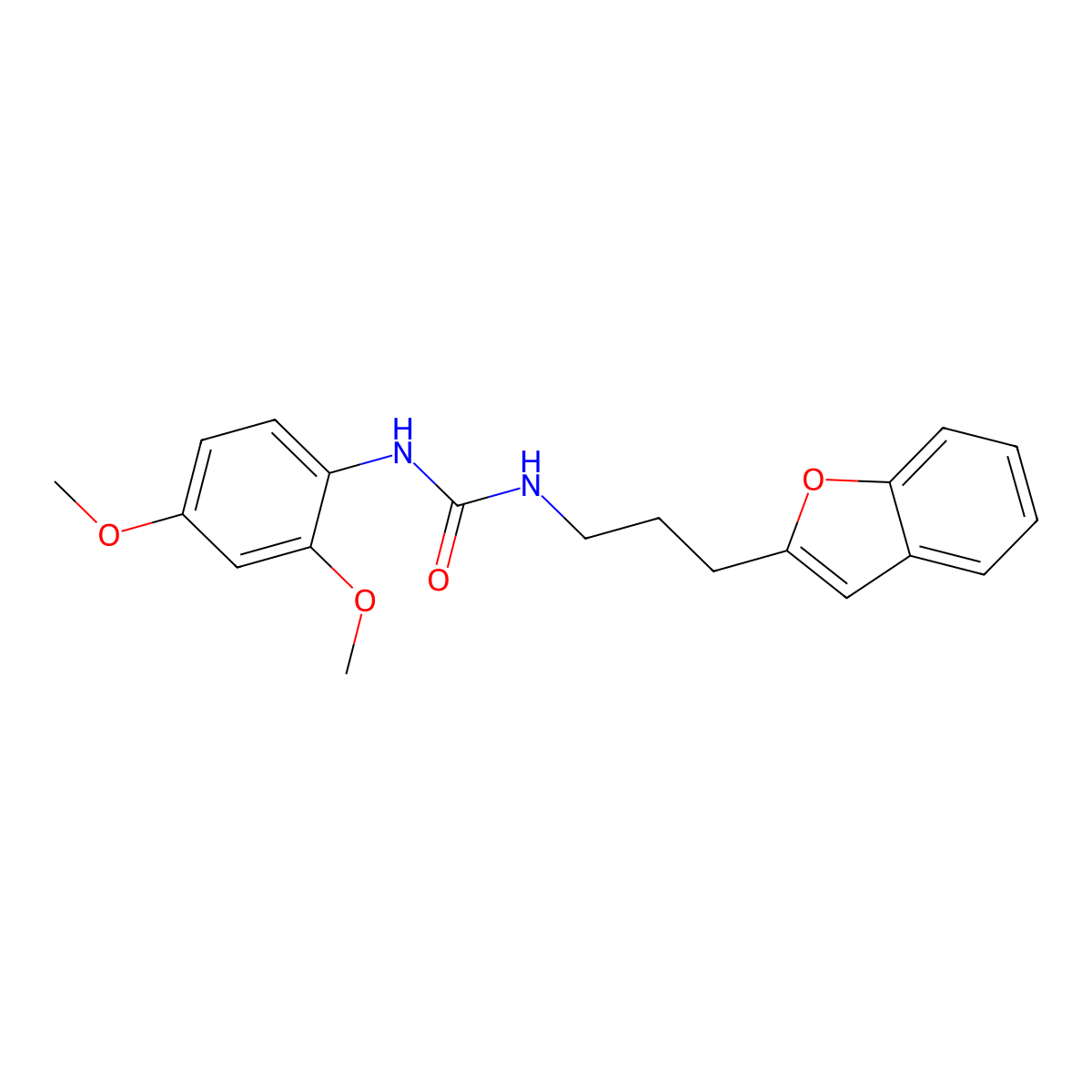 1-(3-(Benzofuran-2-yl)propyl)-3-(2,4-dimethoxyphenyl)urea molecular structure, CAS 2034559-31-2