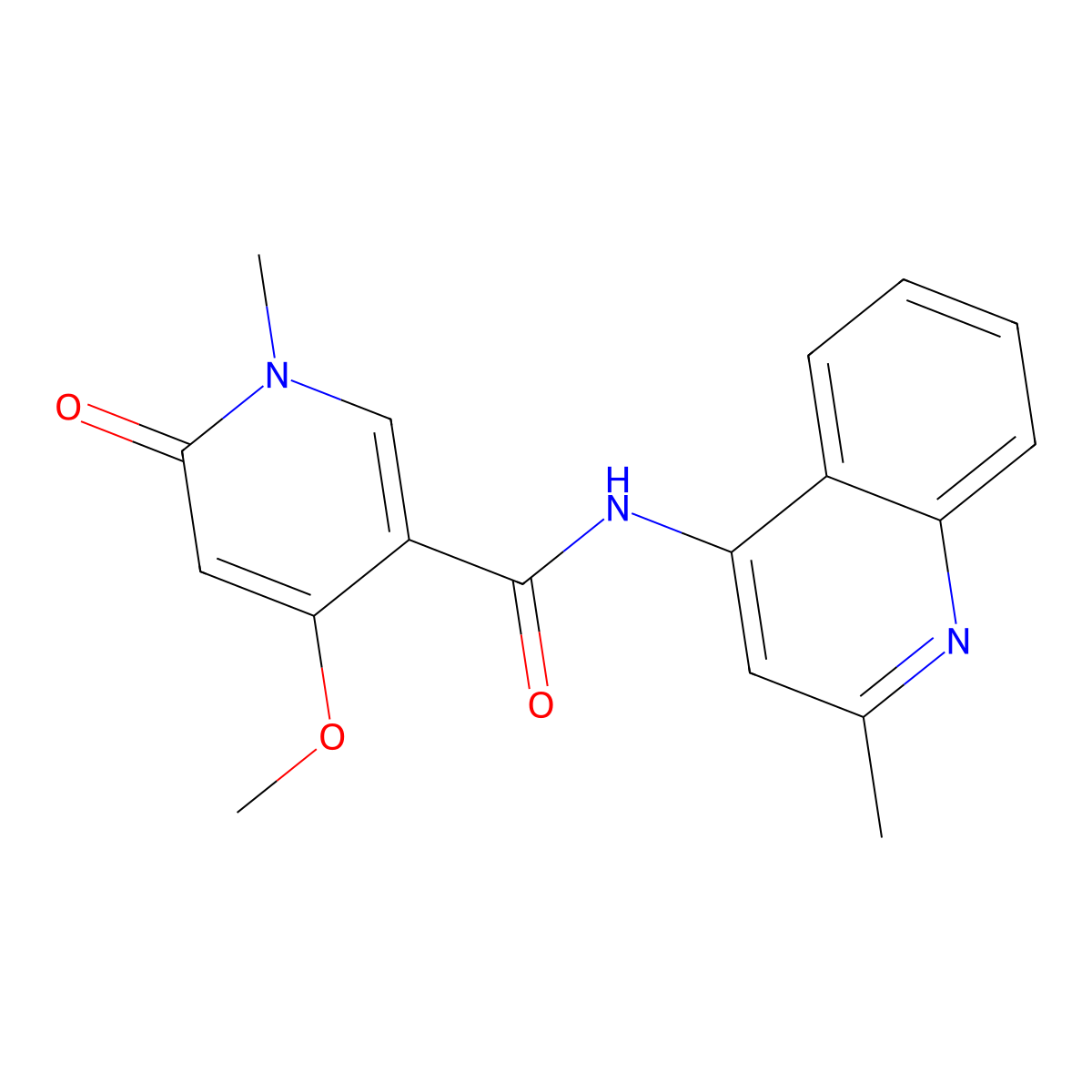 4-methoxy-1-methyl-N-(2-methylquinolin-4-yl)-6-oxo-1,6-dihydropyridine-3-carboxamide molecular structure, CAS 2034559-42-5