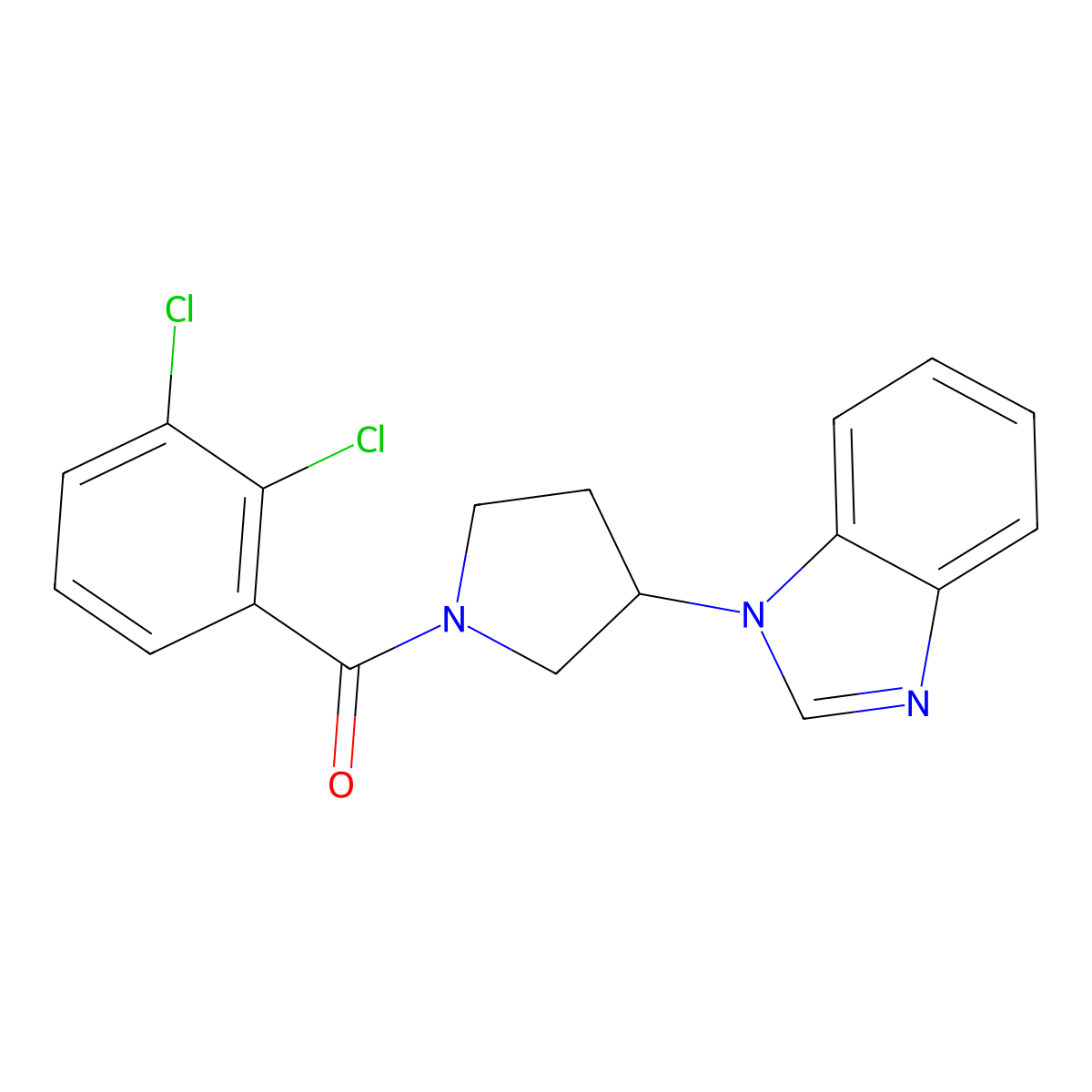 (3-(1H-benzo[d]imidazol-1-yl)pyrrolidin-1-yl)(2,3-dichlorophenyl)methanone molecular structure, CAS 2034559-72-1
