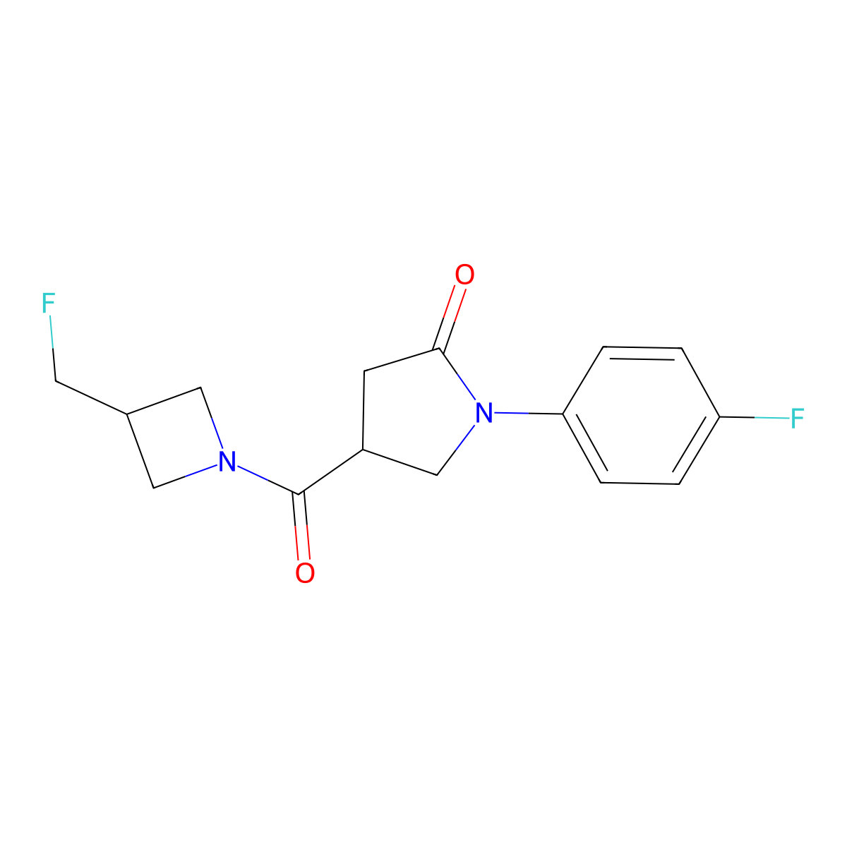 4-[3-(Fluoromethyl)azetidine-1-carbonyl]-1-(4-fluorophenyl)pyrrolidin-2-one molecular structure, CAS 2034559-77-6
