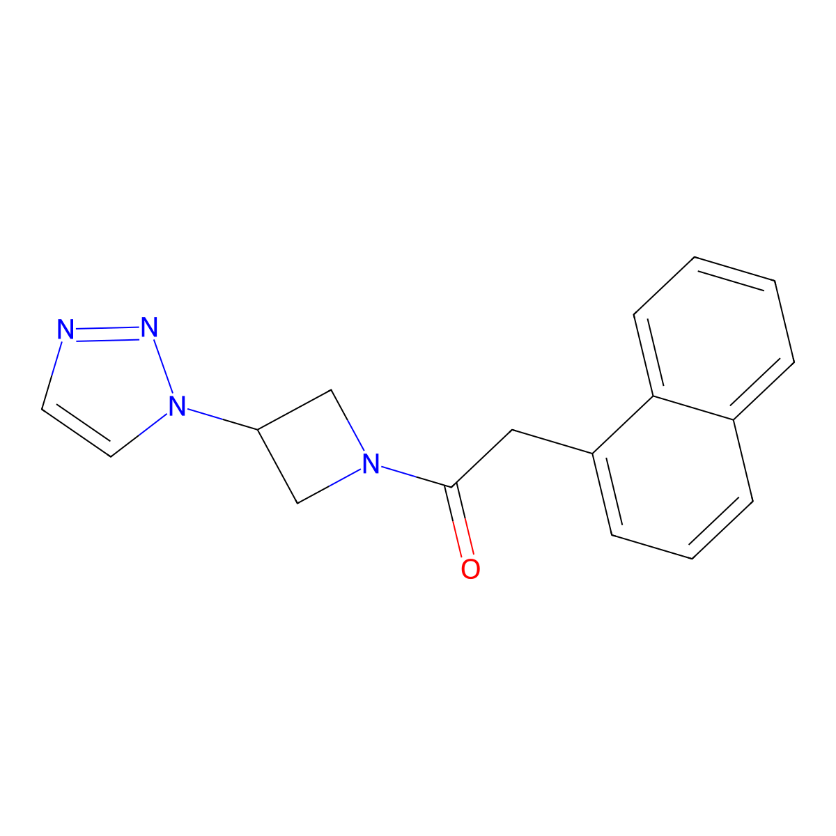 1-(3-(1H-1,2,3-triazol-1-yl)azetidin-1-yl)-2-(naphthalen-1-yl)ethanone molecular structure, CAS 2034559-91-4