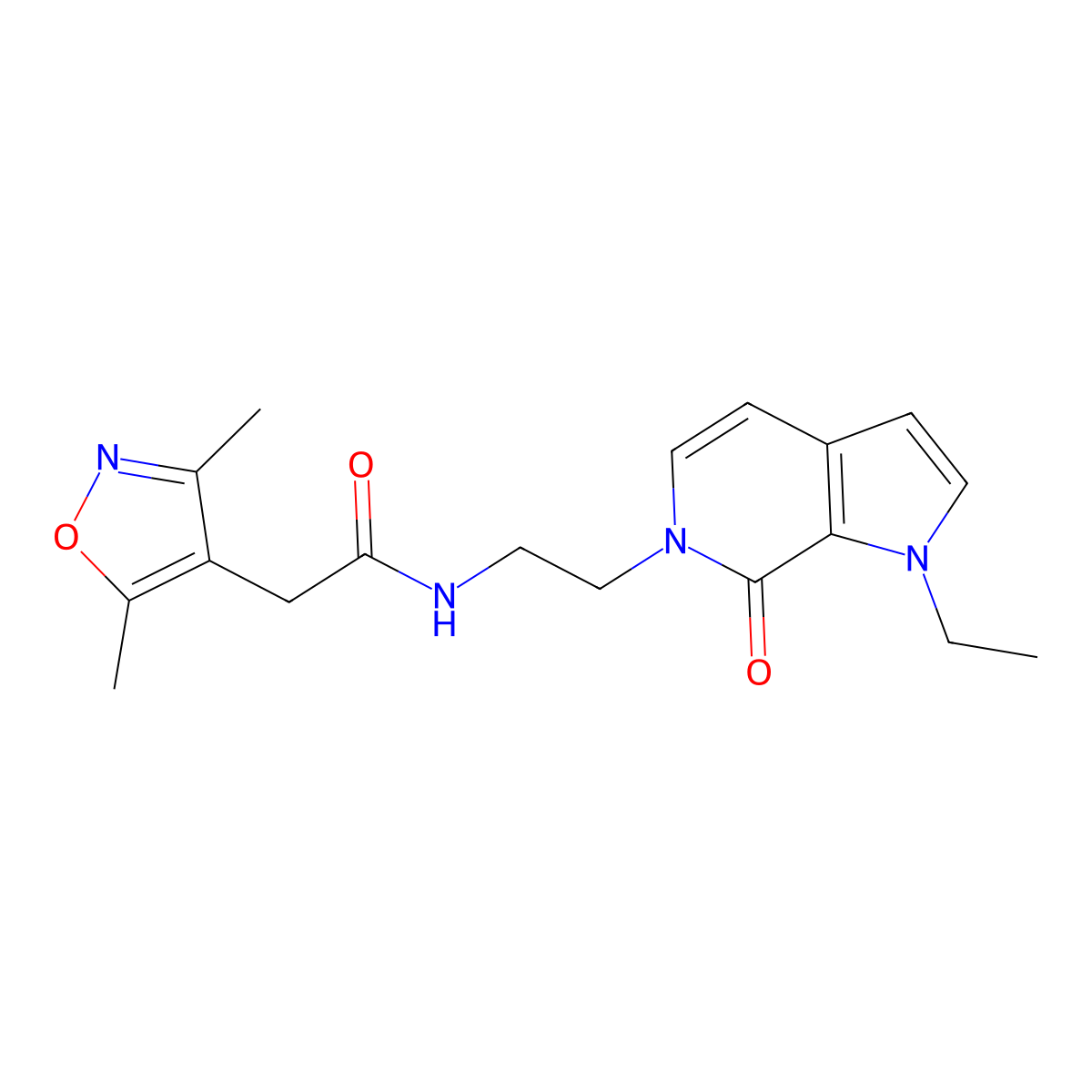 2-(3,5-dimethyl-1,2-oxazol-4-yl)-N-(2-{1-ethyl-7-oxo-1H,6H,7H-pyrrolo[2,3-c]pyridin-6-yl}ethyl)acetamide molecular structure, CAS 2034559-92-5