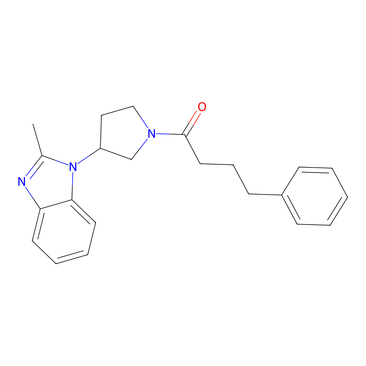 1-(3-(2-methyl-1H-benzo[d]imidazol-1-yl)pyrrolidin-1-yl)-4-phenylbutan-1-one molecular structure, CAS 2034560-26-2