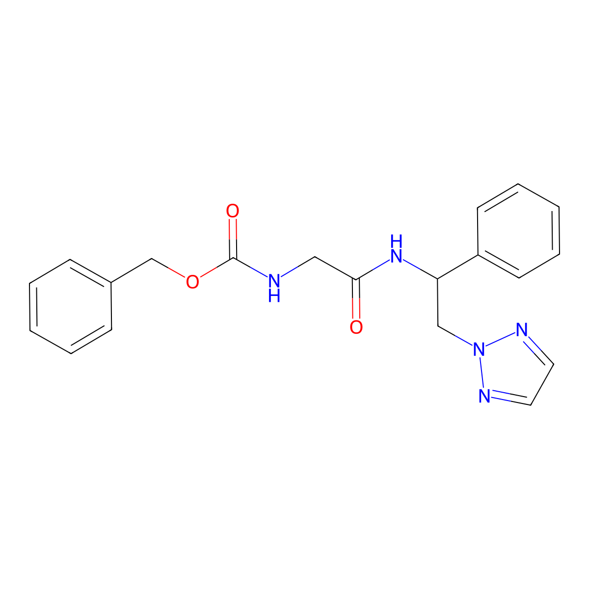 benzyl (2-oxo-2-((1-phenyl-2-(2H-1,2,3-triazol-2-yl)ethyl)amino)ethyl)carbamate molecular structure, CAS 2034560-36-4