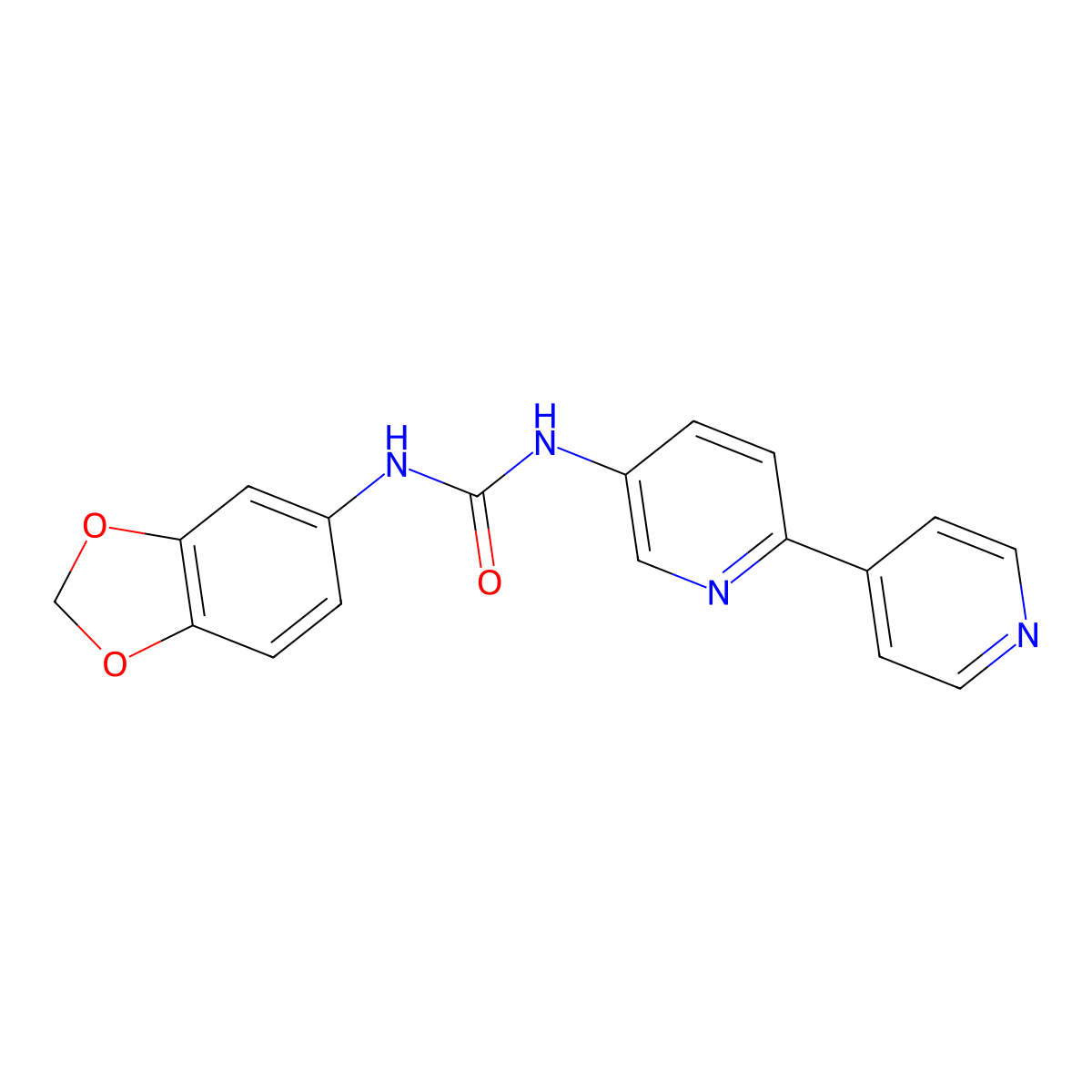 3-(2H-1,3-benzodioxol-5-yl)-1-{[2,4'-bipyridine]-5-yl}urea molecular structure, CAS 2034560-57-9