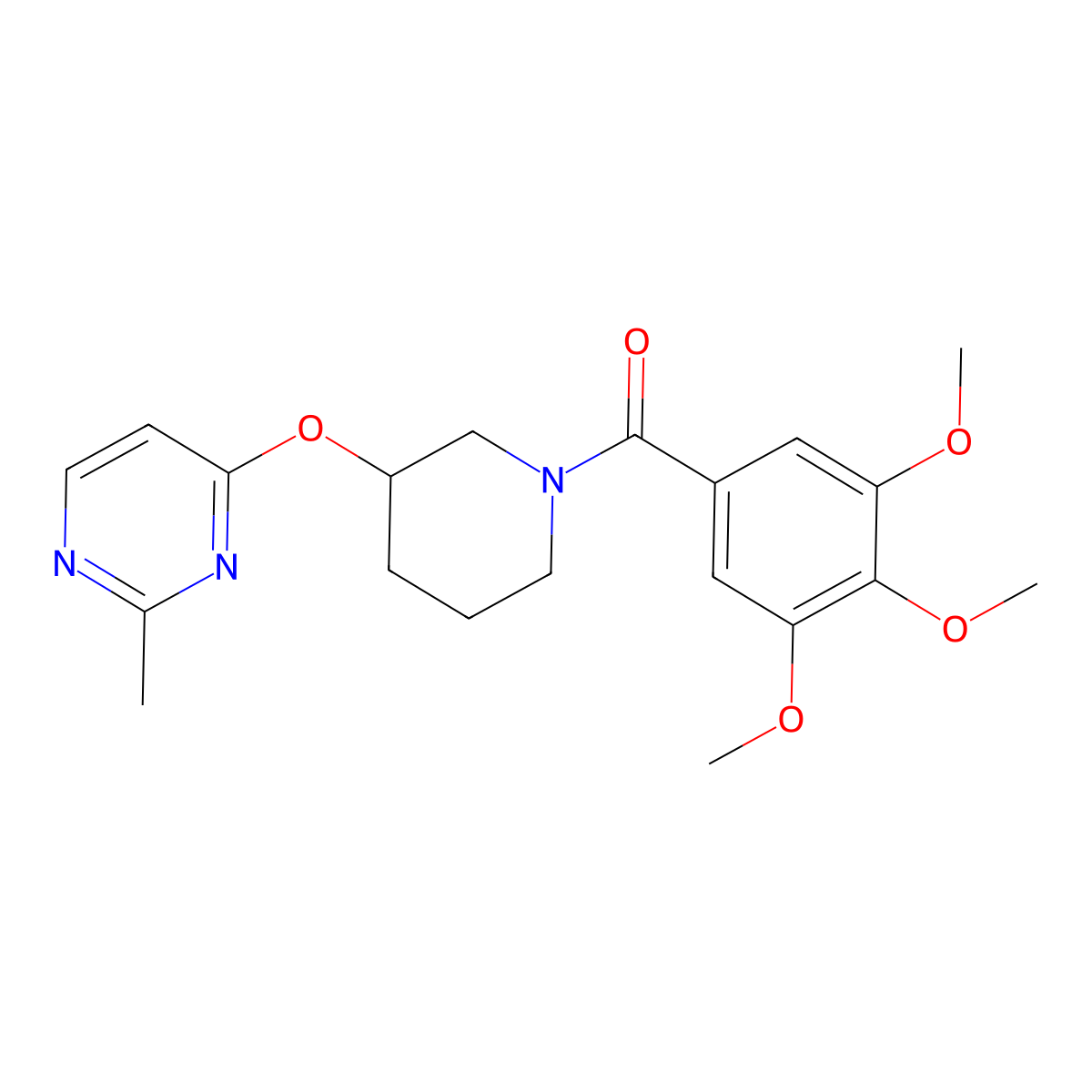 2-Methyl-4-{[1-(3,4,5-trimethoxybenzoyl)piperidin-3-yl]oxy}pyrimidine molecular structure, CAS 2034560-68-2