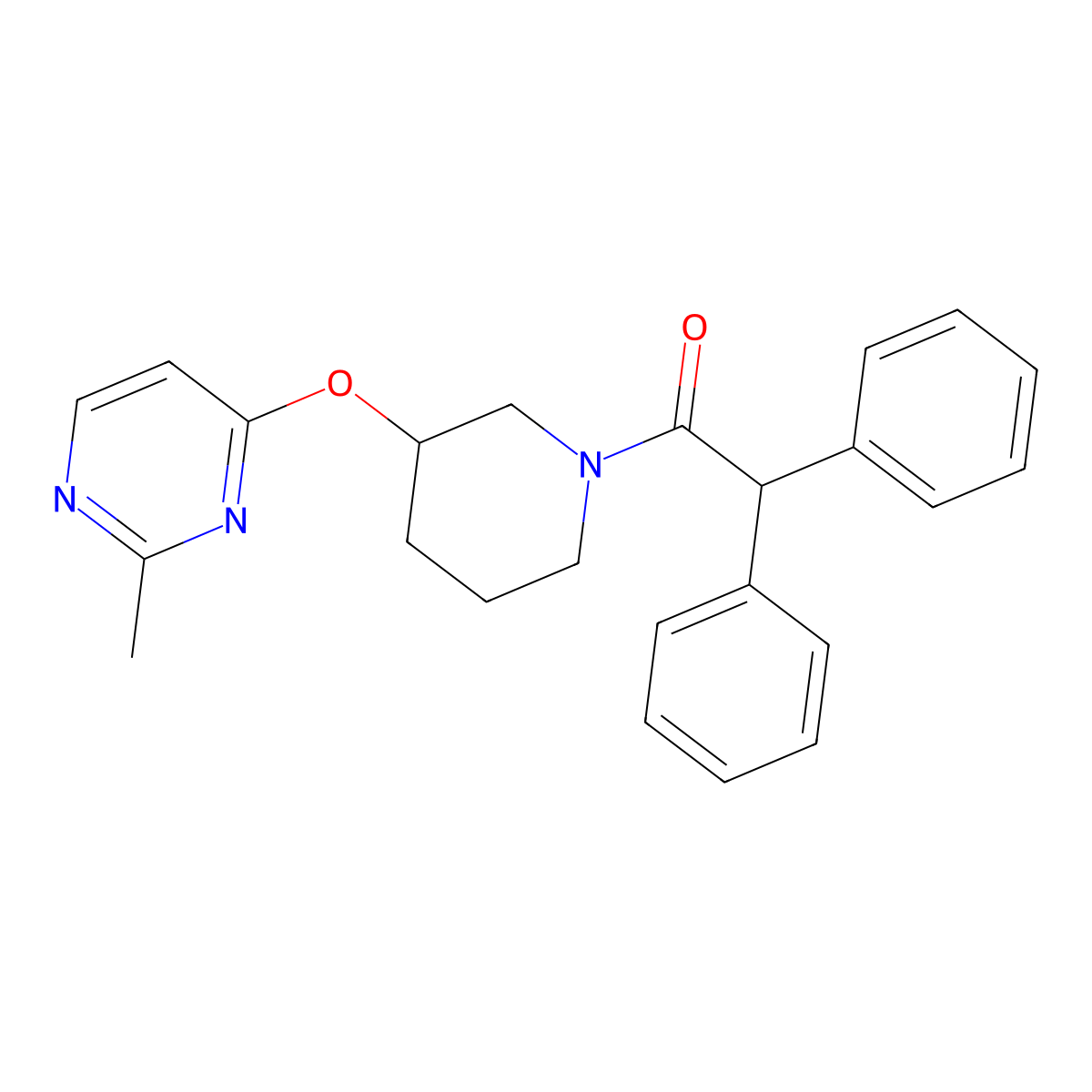 1-(3-((2-Methylpyrimidin-4-yl)oxy)piperidin-1-yl)-2,2-diphenylethanone molecular structure, CAS 2034560-72-8