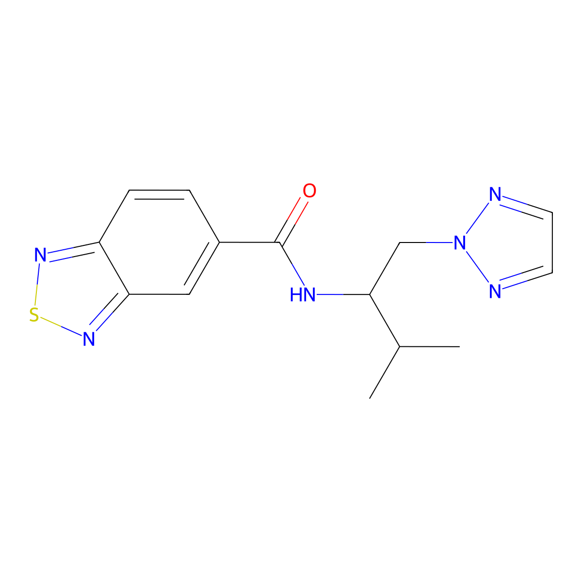 N-(3-methyl-1-(2H-1,2,3-triazol-2-yl)butan-2-yl)benzo[c][1,2,5]thiadiazole-5-carboxamide molecular structure, CAS 2034560-96-6