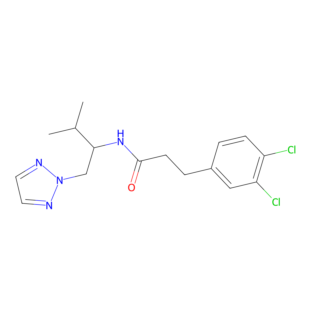 3-(3,4-dichlorophenyl)-N-[3-methyl-1-(2H-1,2,3-triazol-2-yl)butan-2-yl]propanamide molecular structure, CAS 2034561-15-2